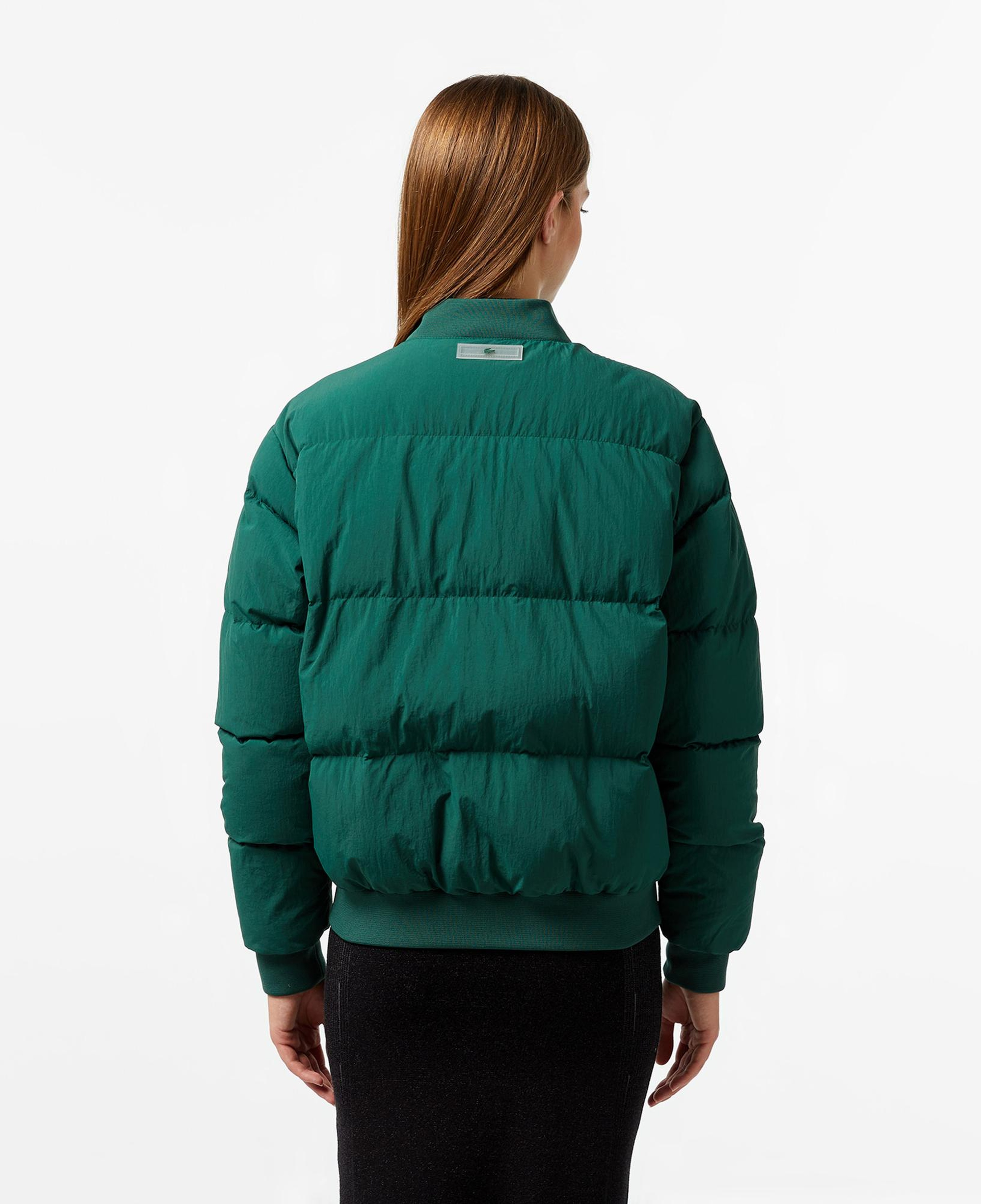 Kadın Relaxed Fit Dik Yaka Koyu Yeşil Mont