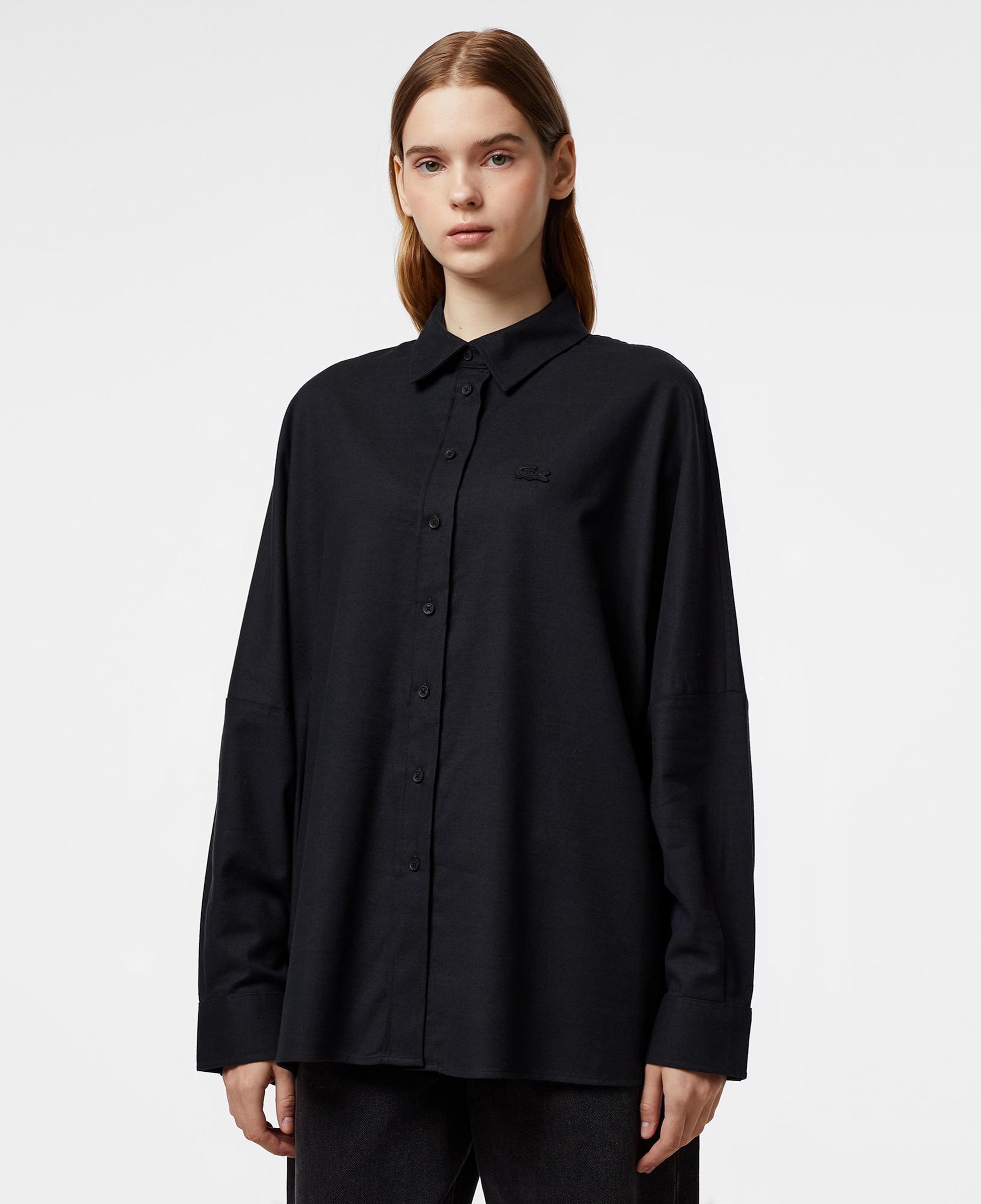 Kadın Loose Fit Siyah Gömlek