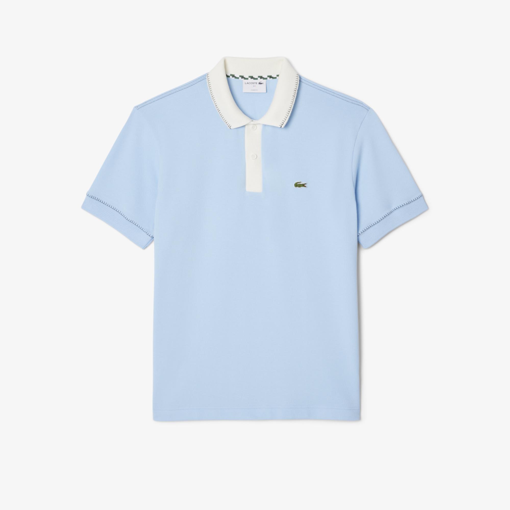 Erkek Classic Fit Mavi Polo