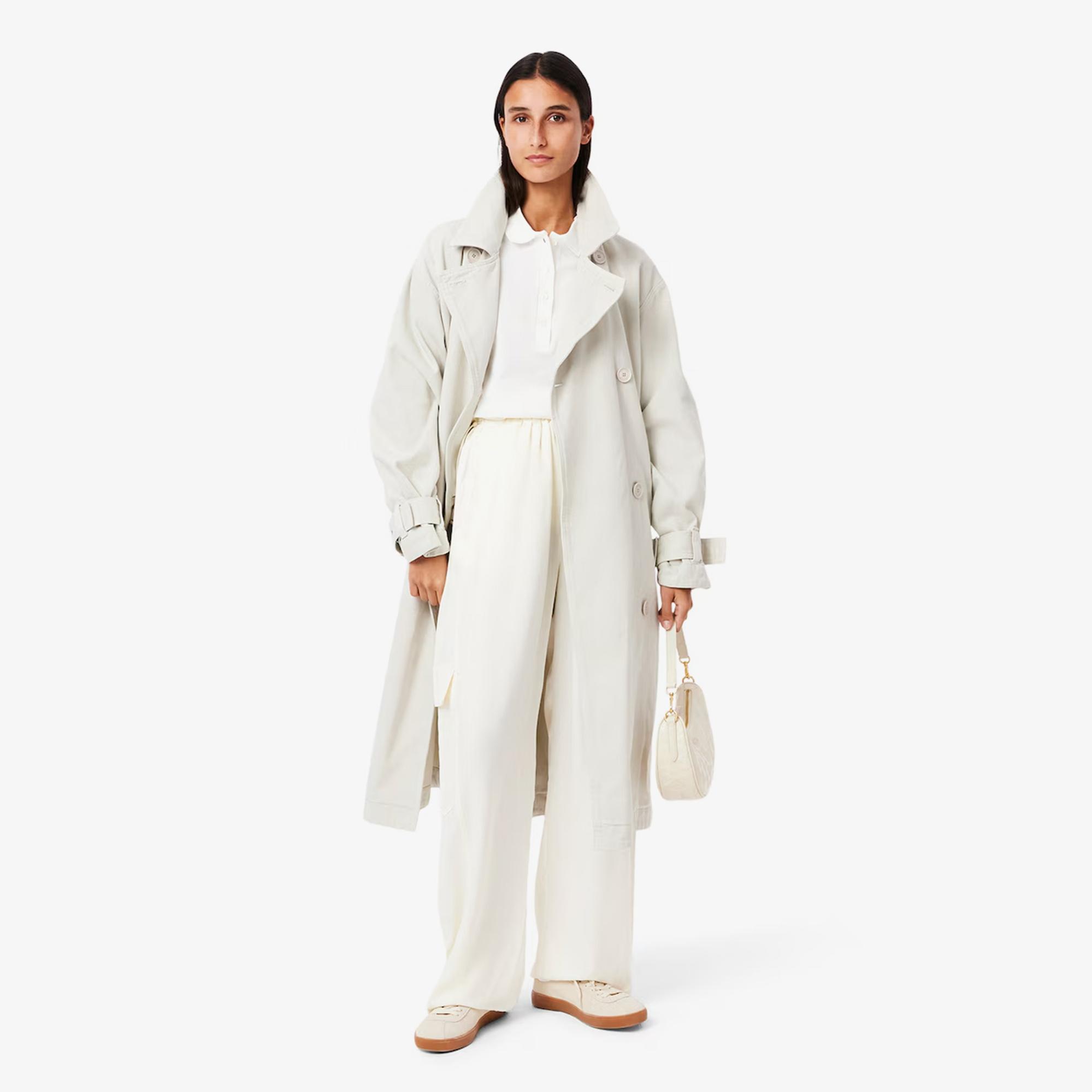 Kadın Oversize Fit Krem Kargo Pantolon