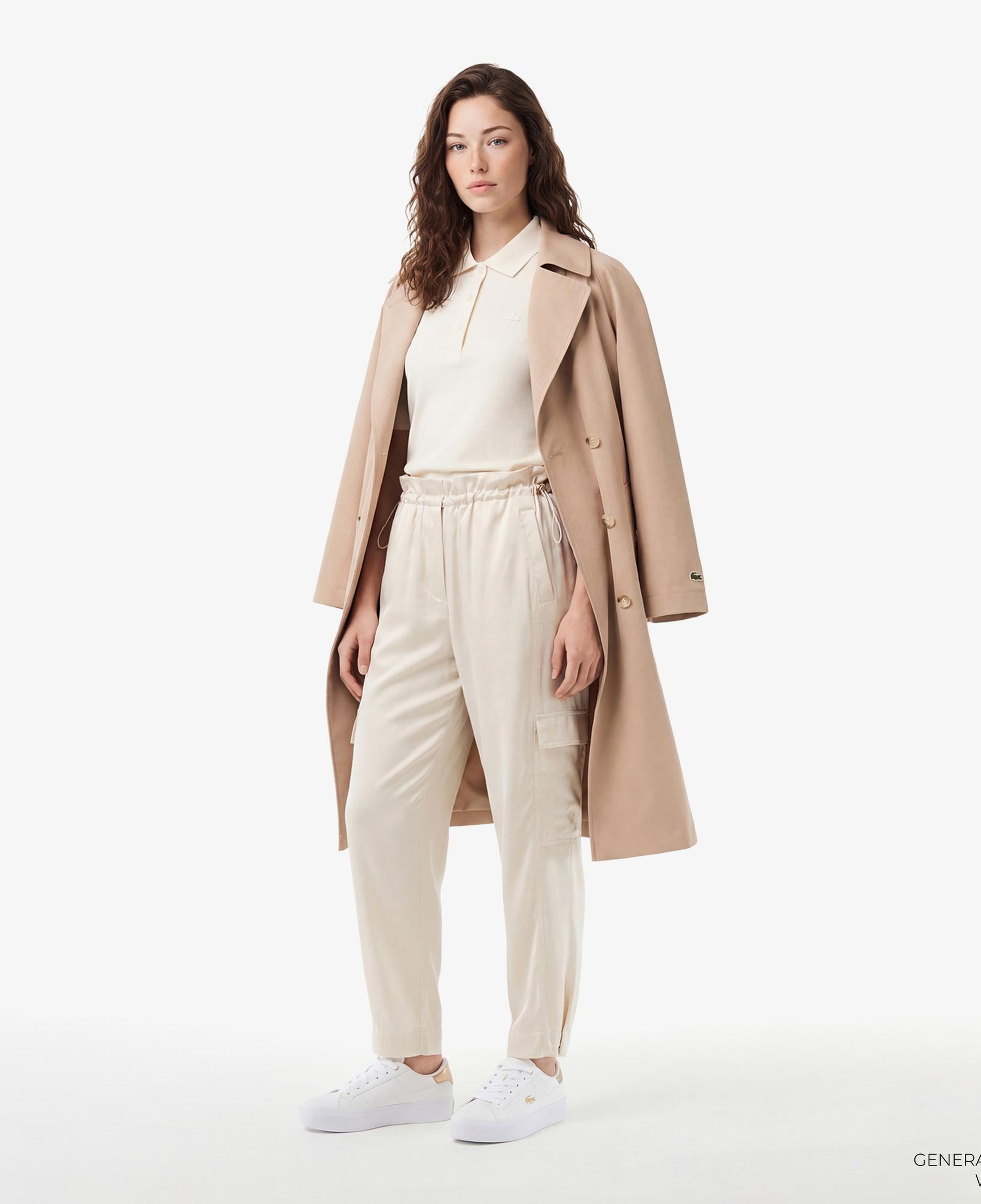 Kadın Oversize Fit Krem Kargo Pantolon