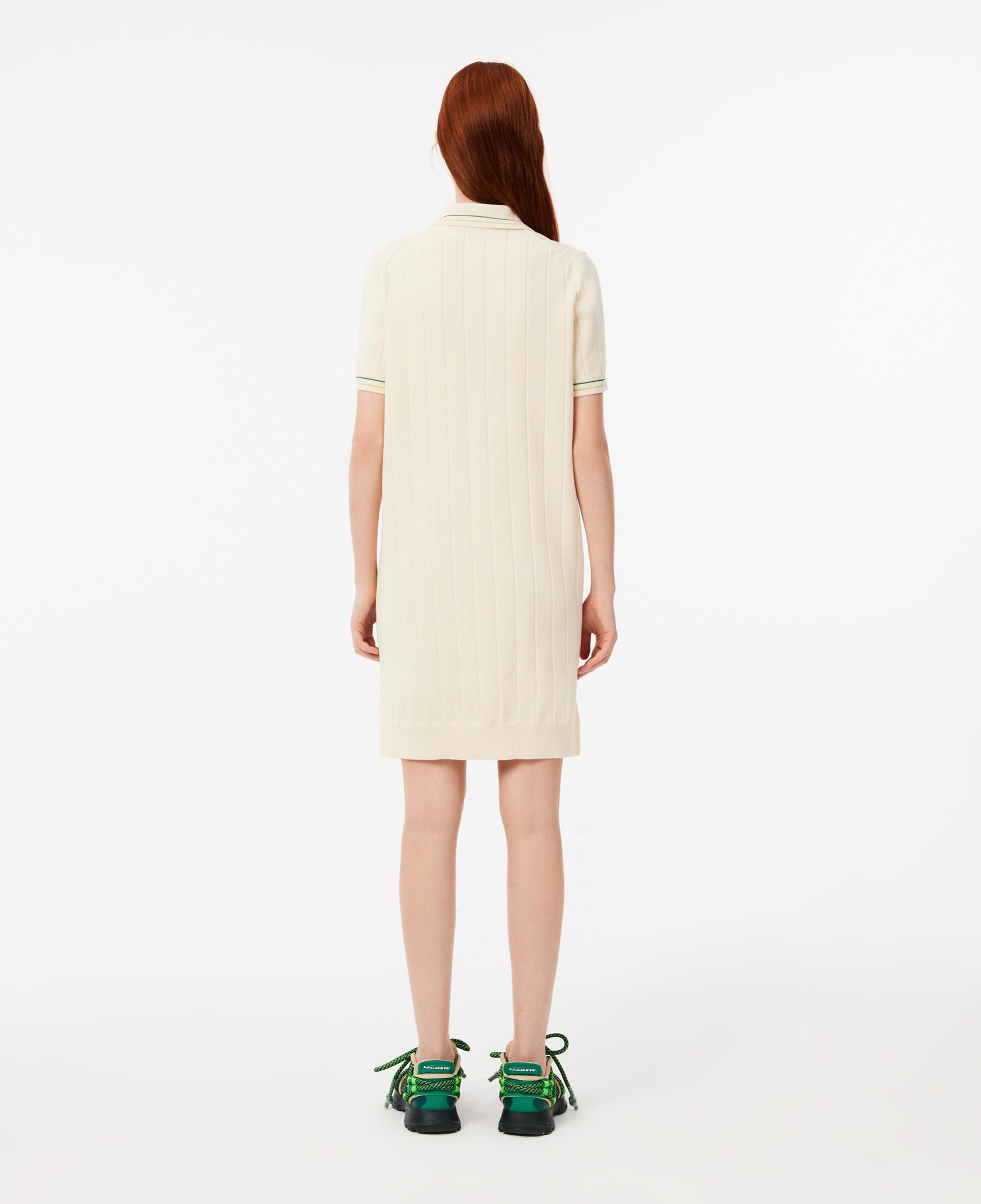 Kadın Regular Fit Kısa Kollu Polo Yaka Krem Elbise