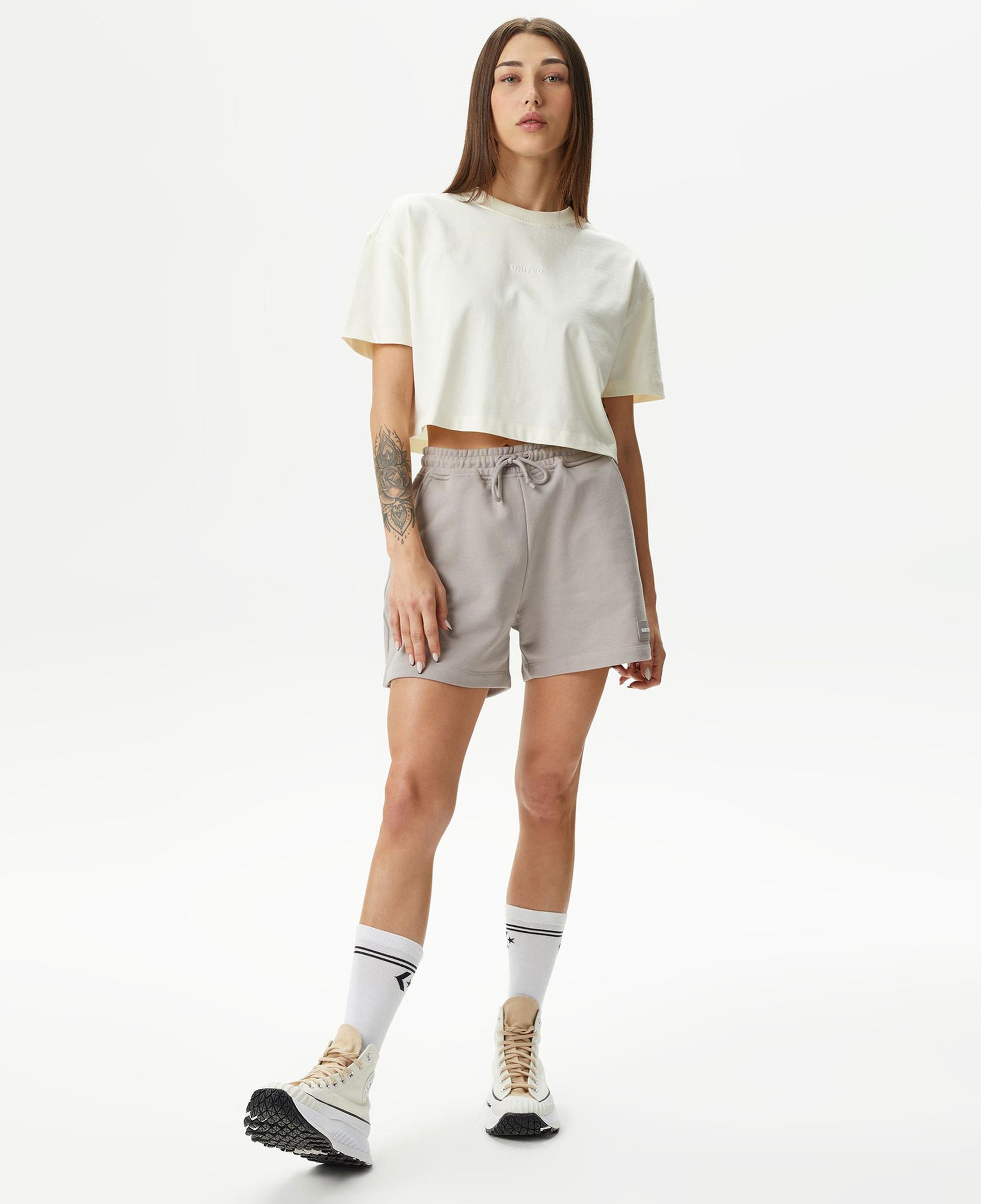 UNITED4 Kadın Gri Şort