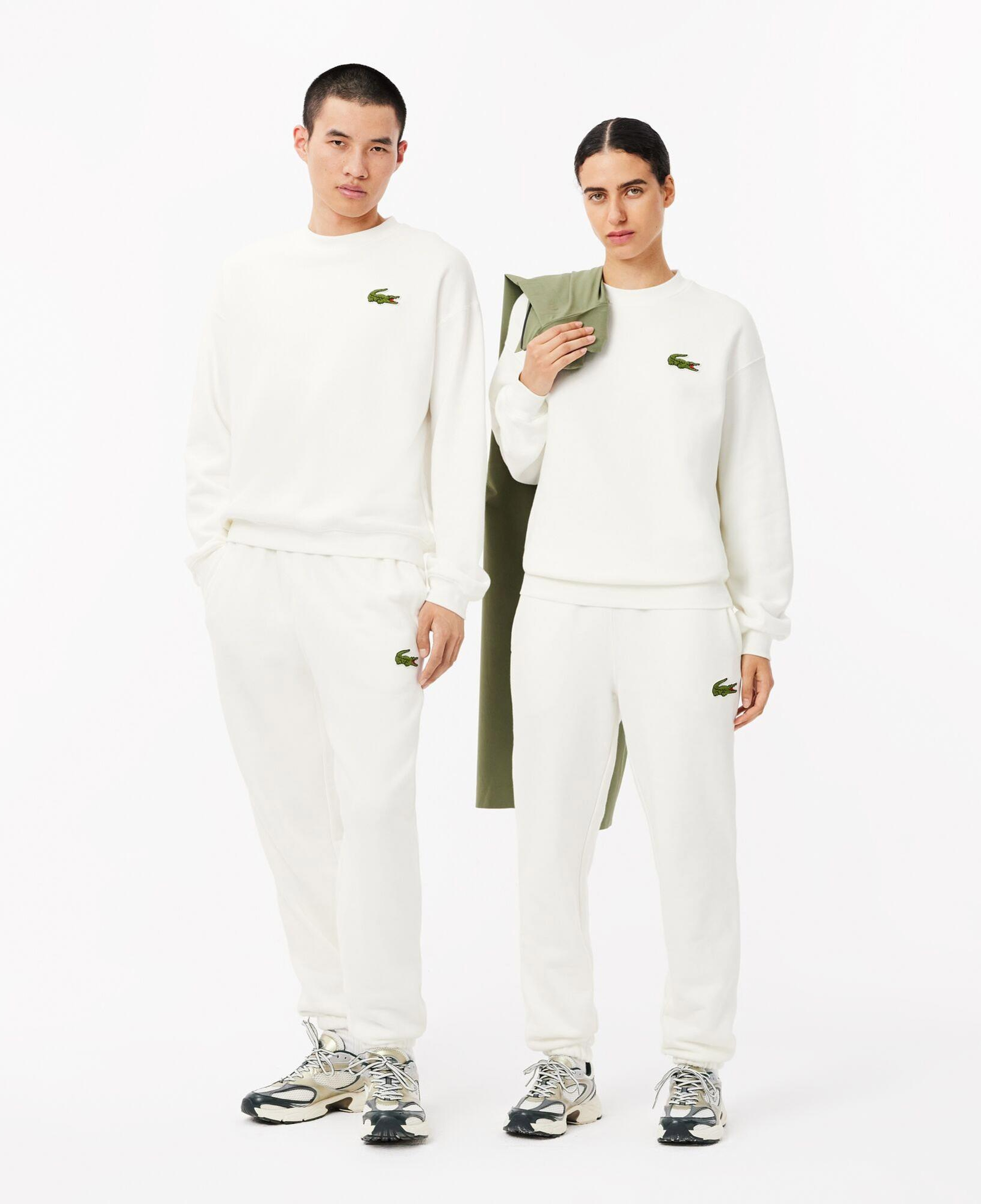 Unisex Relaxed Fit Organik Pamuk Beyaz Eşofman Altı