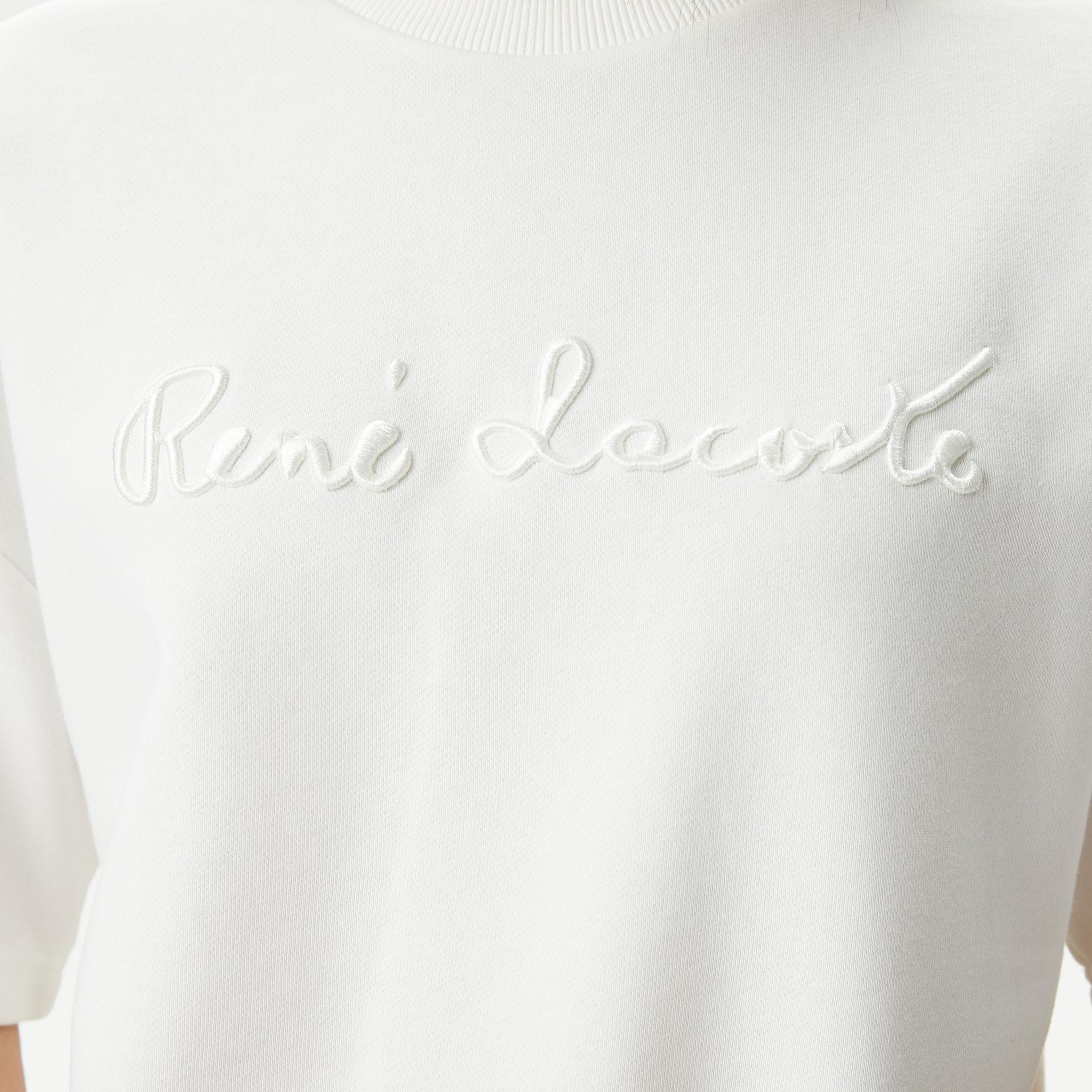 Lacoste Loose Fit Kadın Beyaz T-Shirt