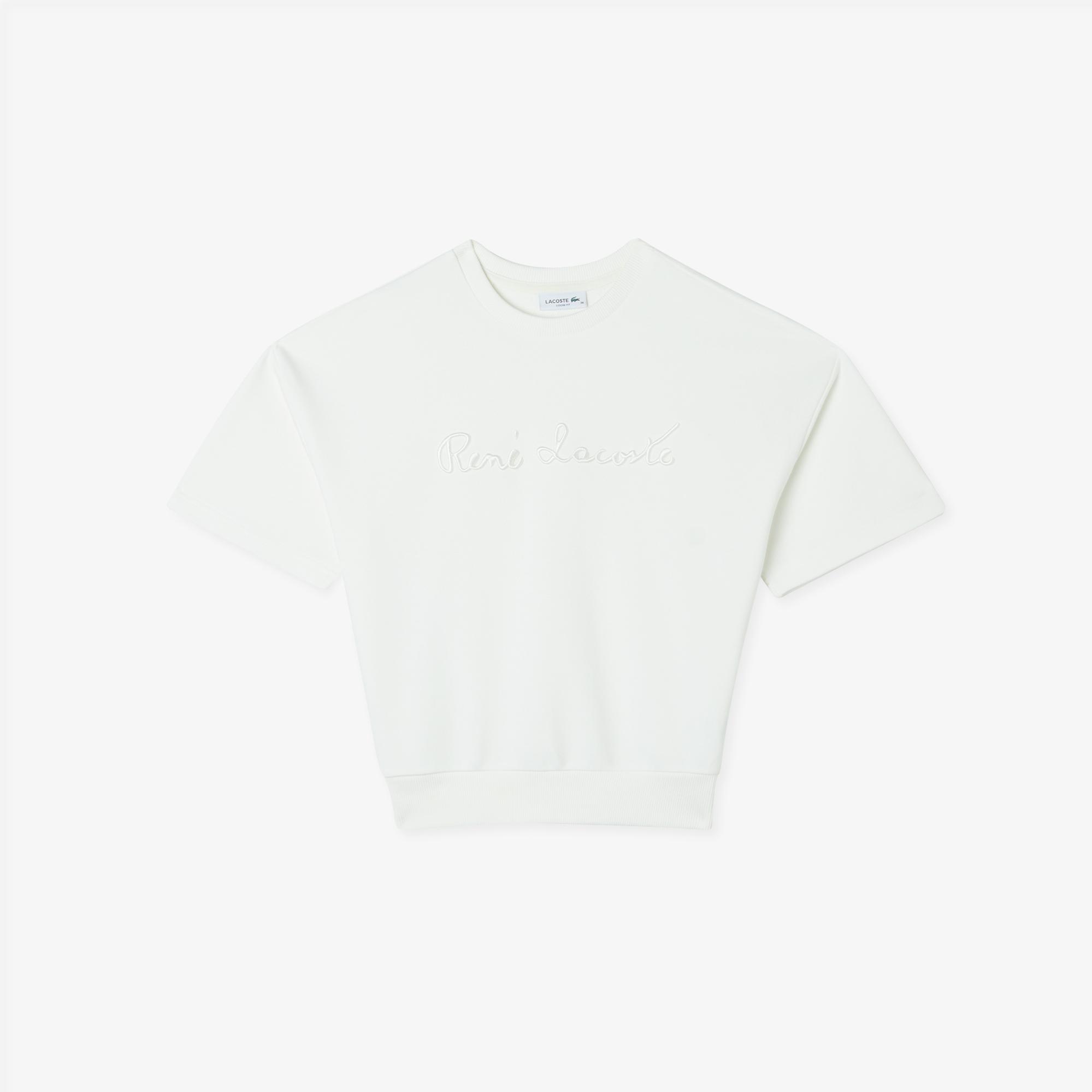 Lacoste Loose Fit Kadın Beyaz T-Shirt