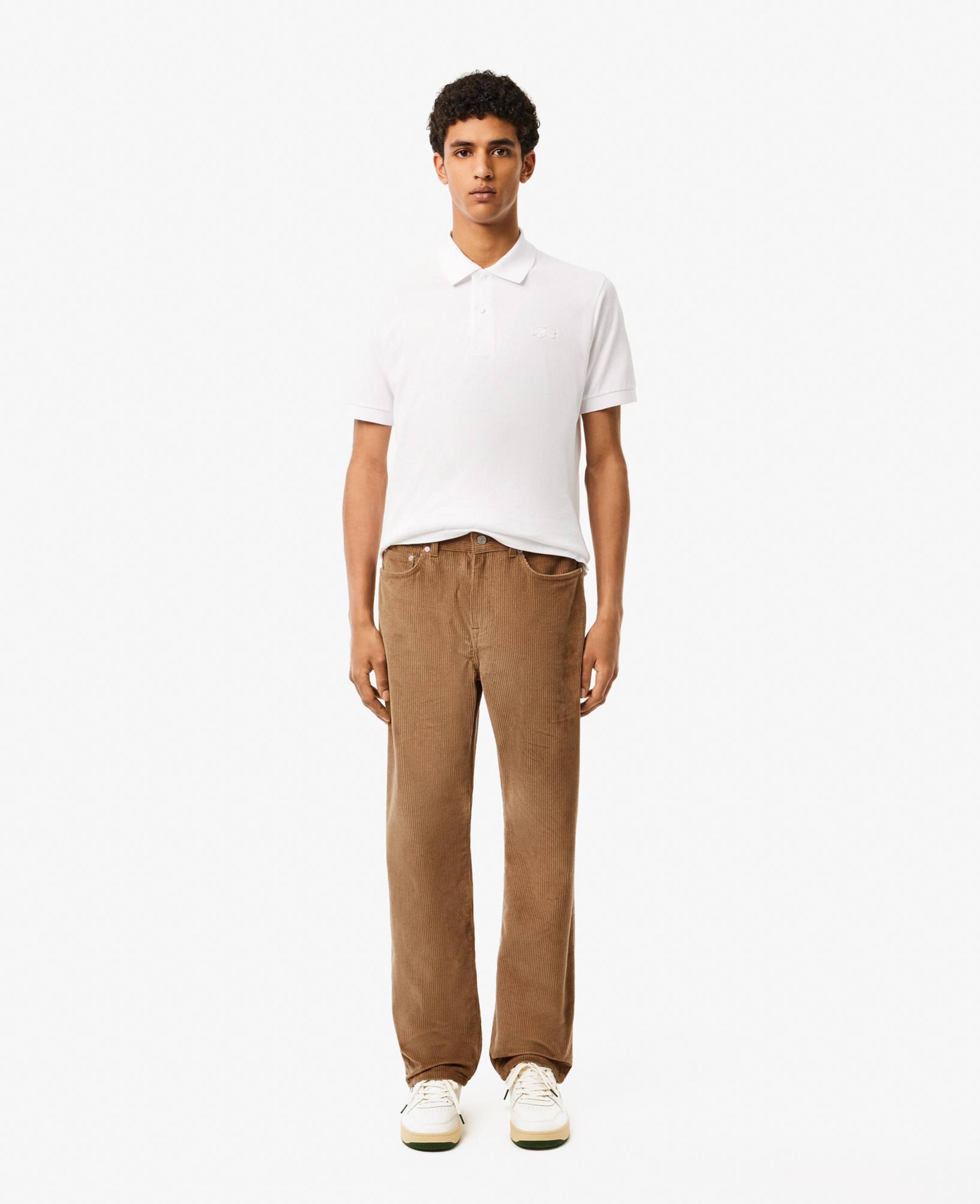 Erkek Straight Fit Casual Kahverengi Pantolon