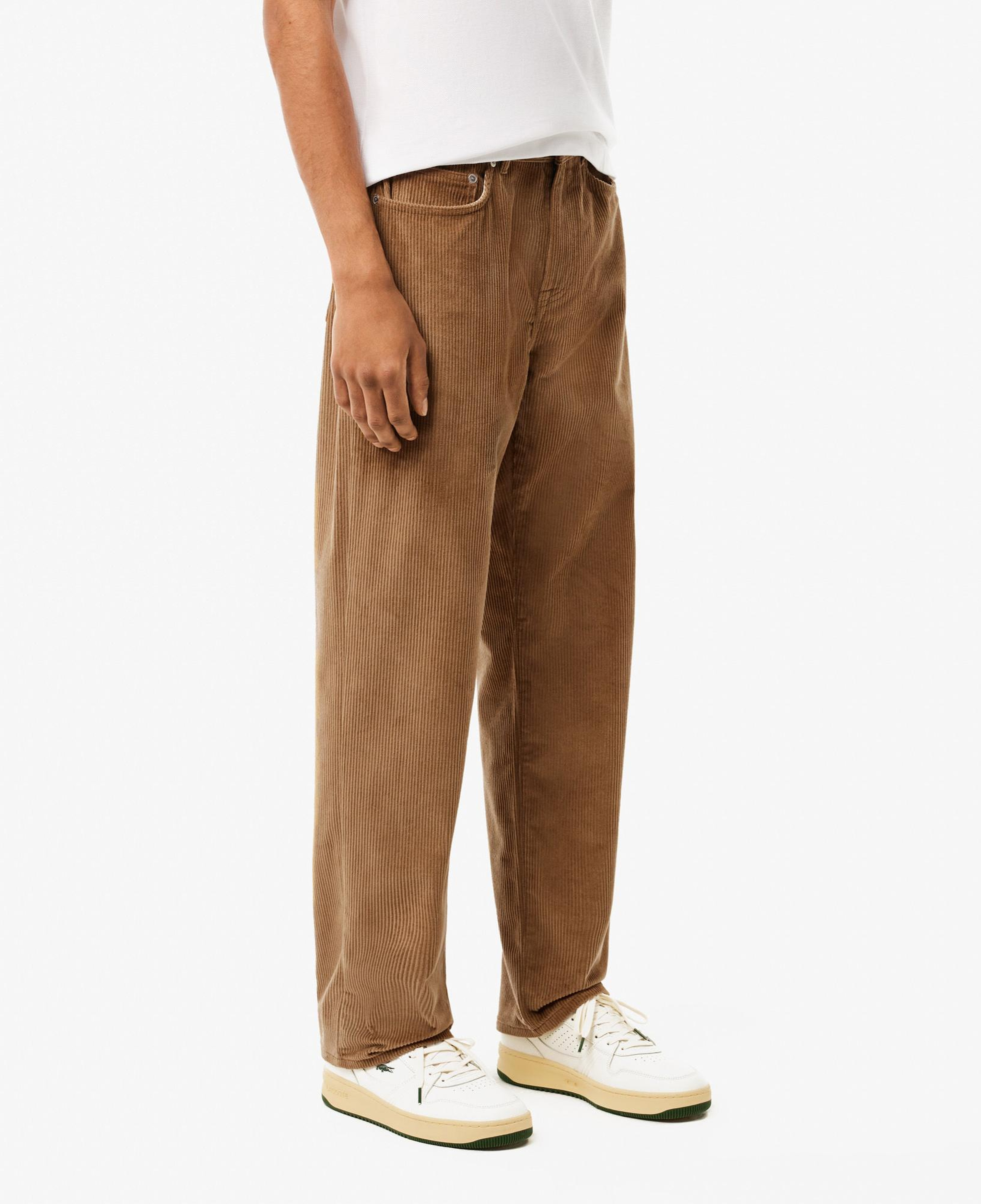 Erkek Straight Fit Casual Kahverengi Pantolon