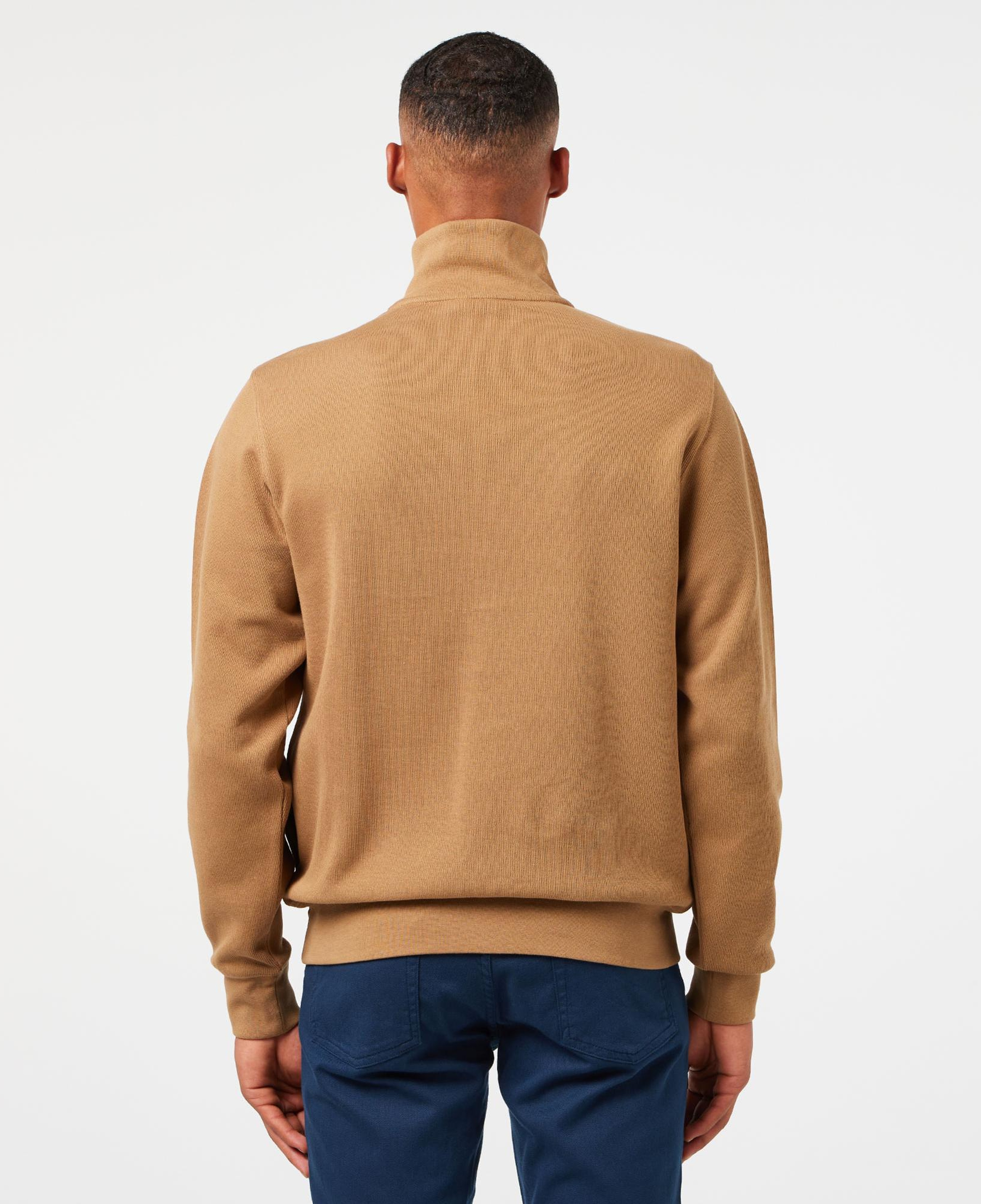 Lacoste Erkek Classic Fit Yarım Fermuarlı Kahverengi Sweatshirt