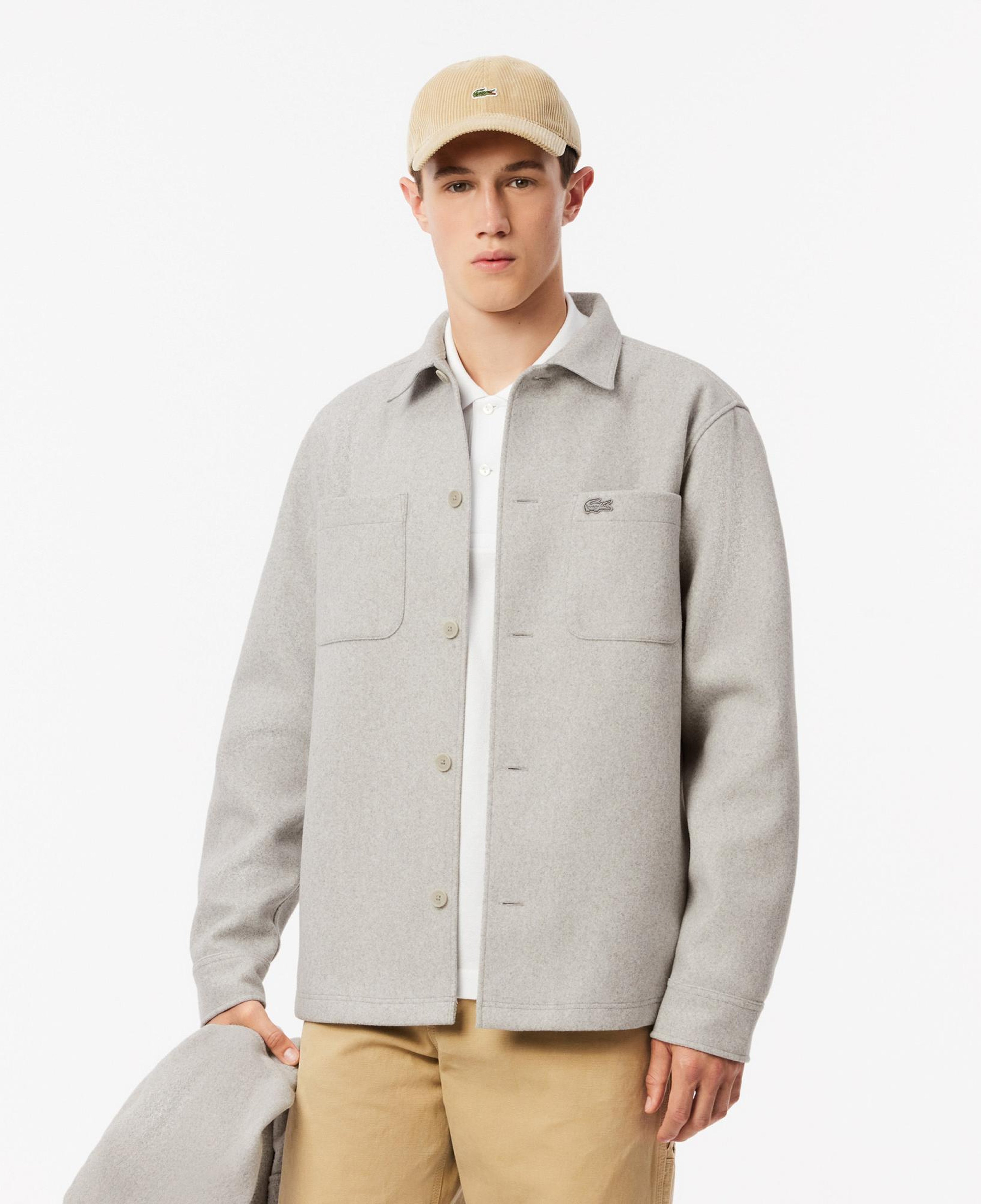 Erkek Oversize Fit Gri Gömlek