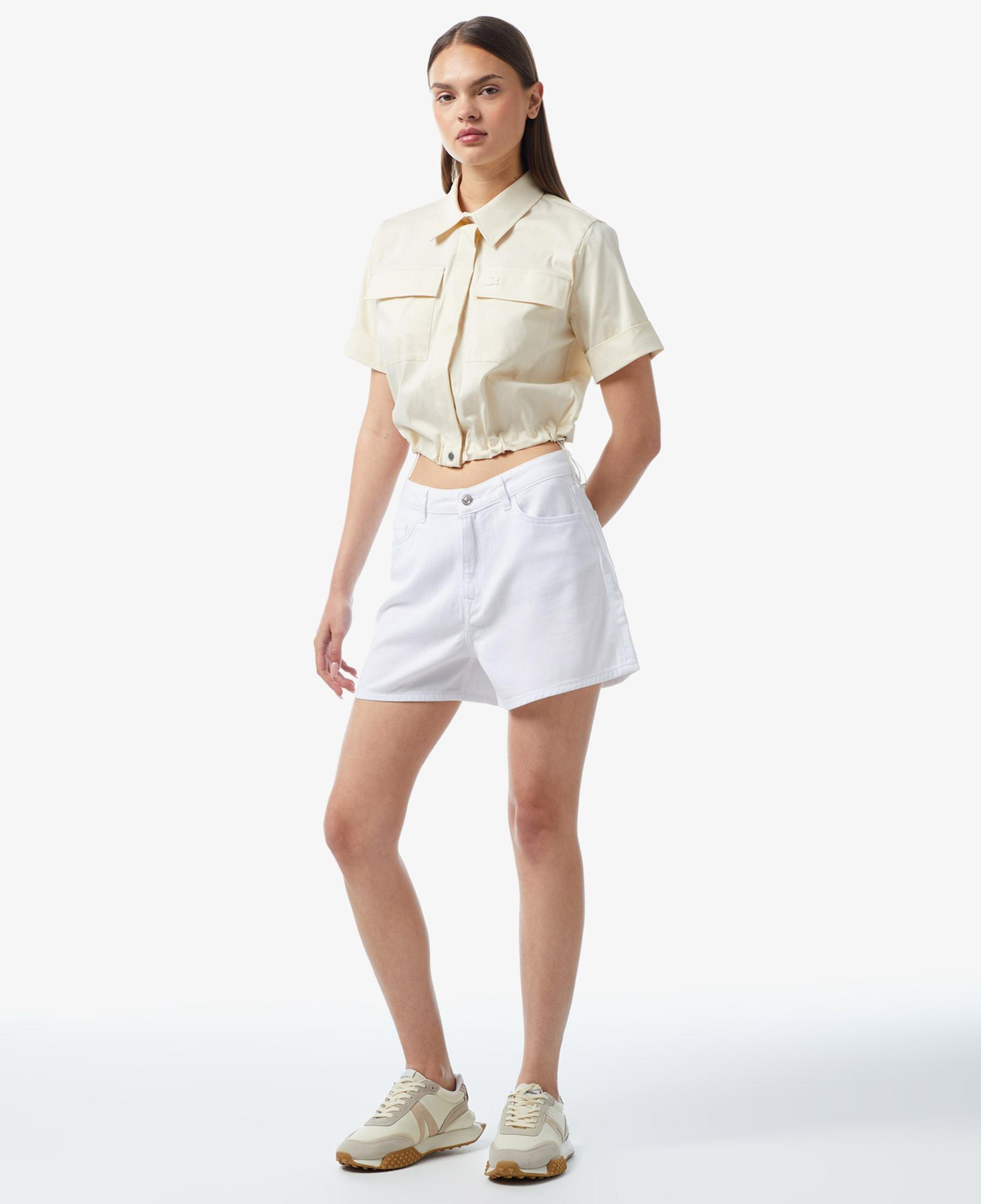 Kadın Kısa Kollu Bej Gömlek