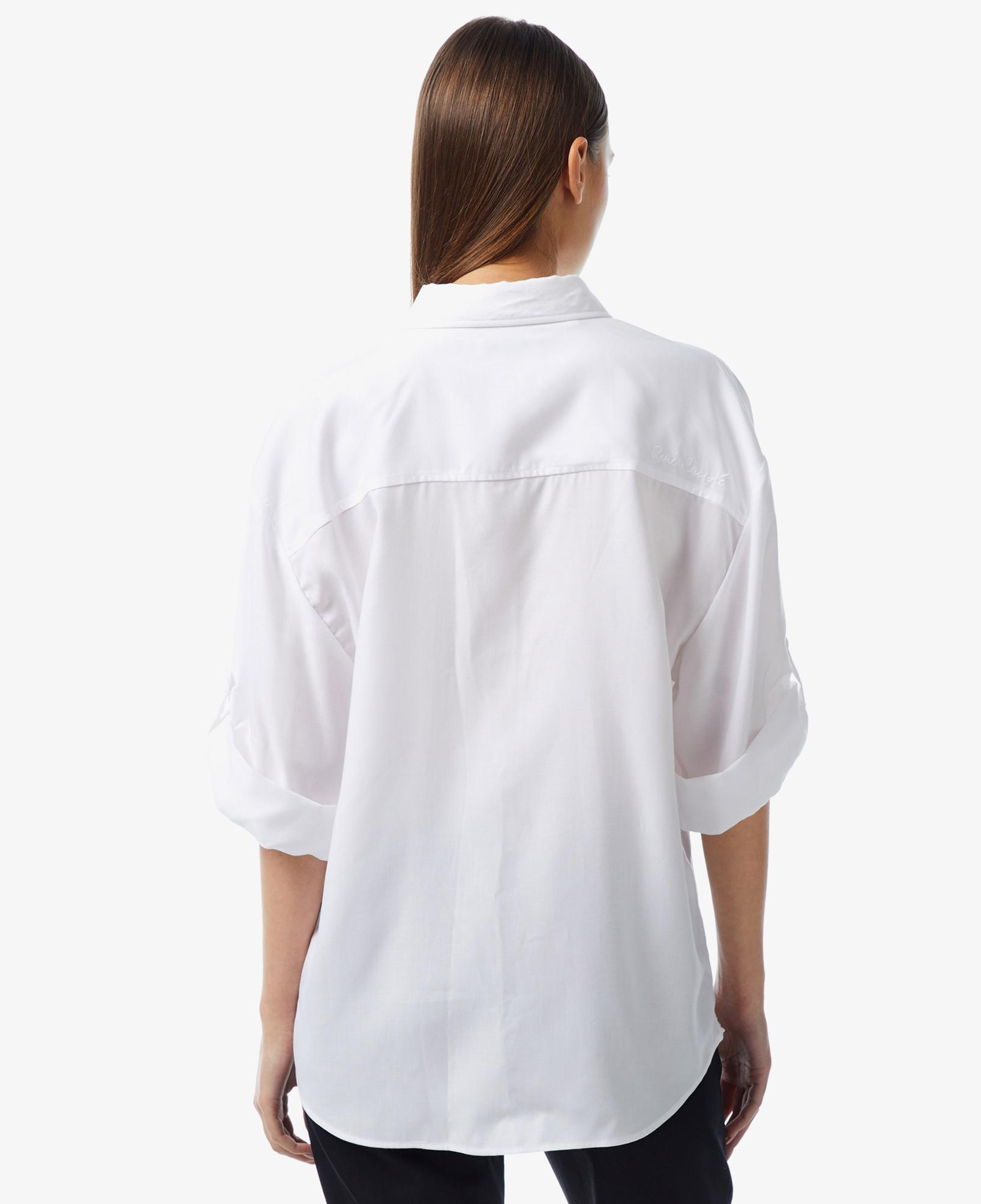 Kadın Relaxed Fit Kısa Kollu Beyaz Gömlek