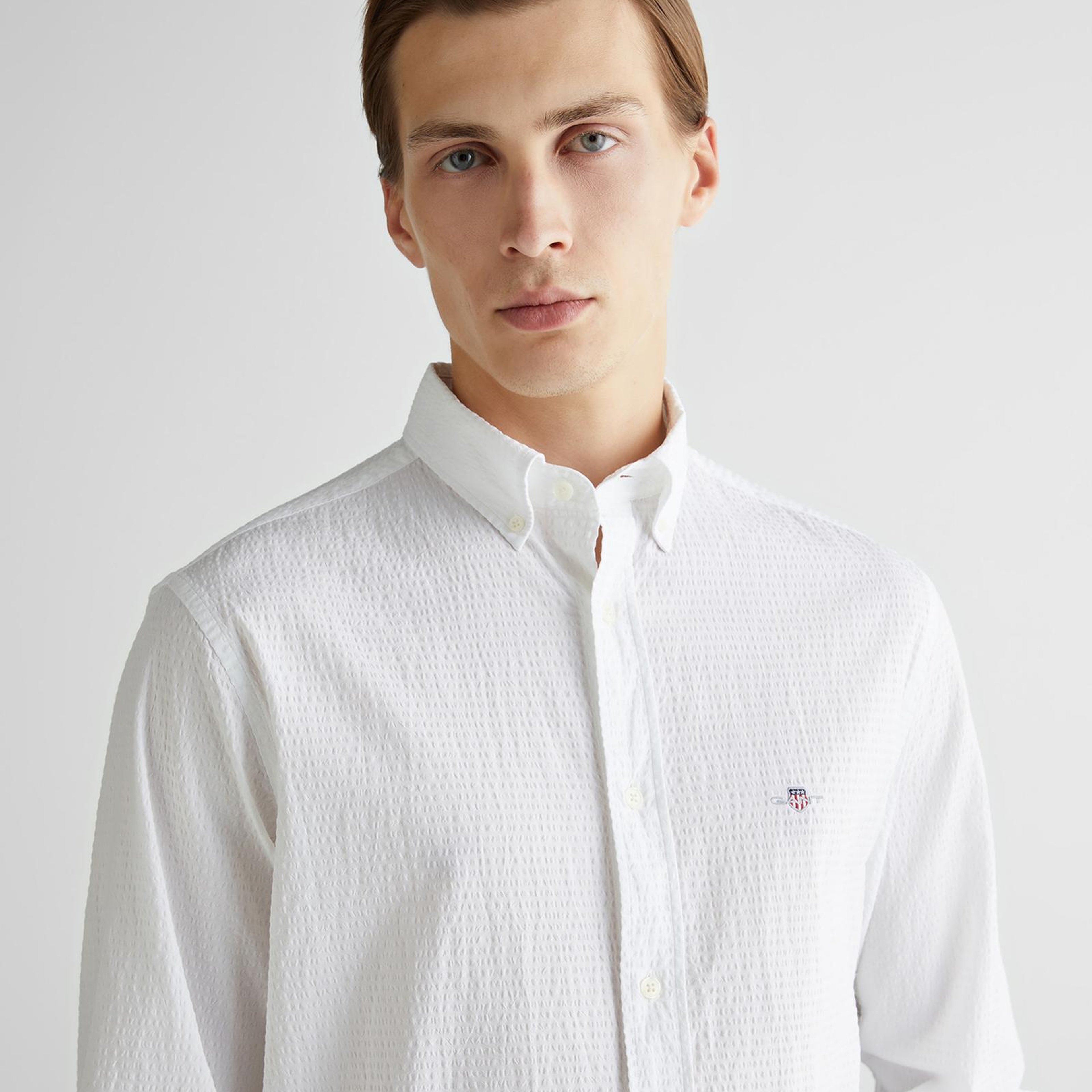 GANT Erkek Beyaz Regular Fit Düğmeli Yaka Gömlek