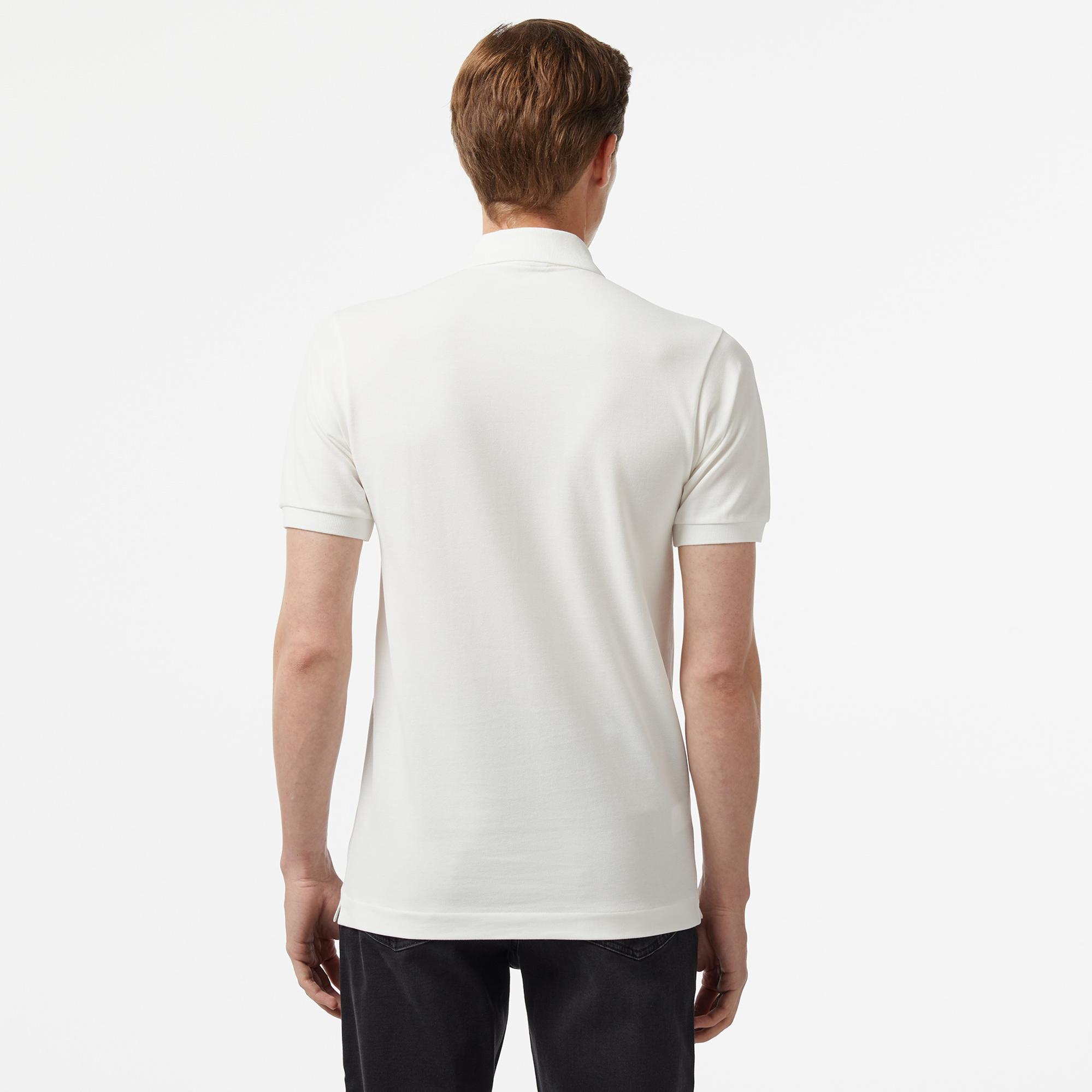 Erkek Classic Fit Beyaz Polo