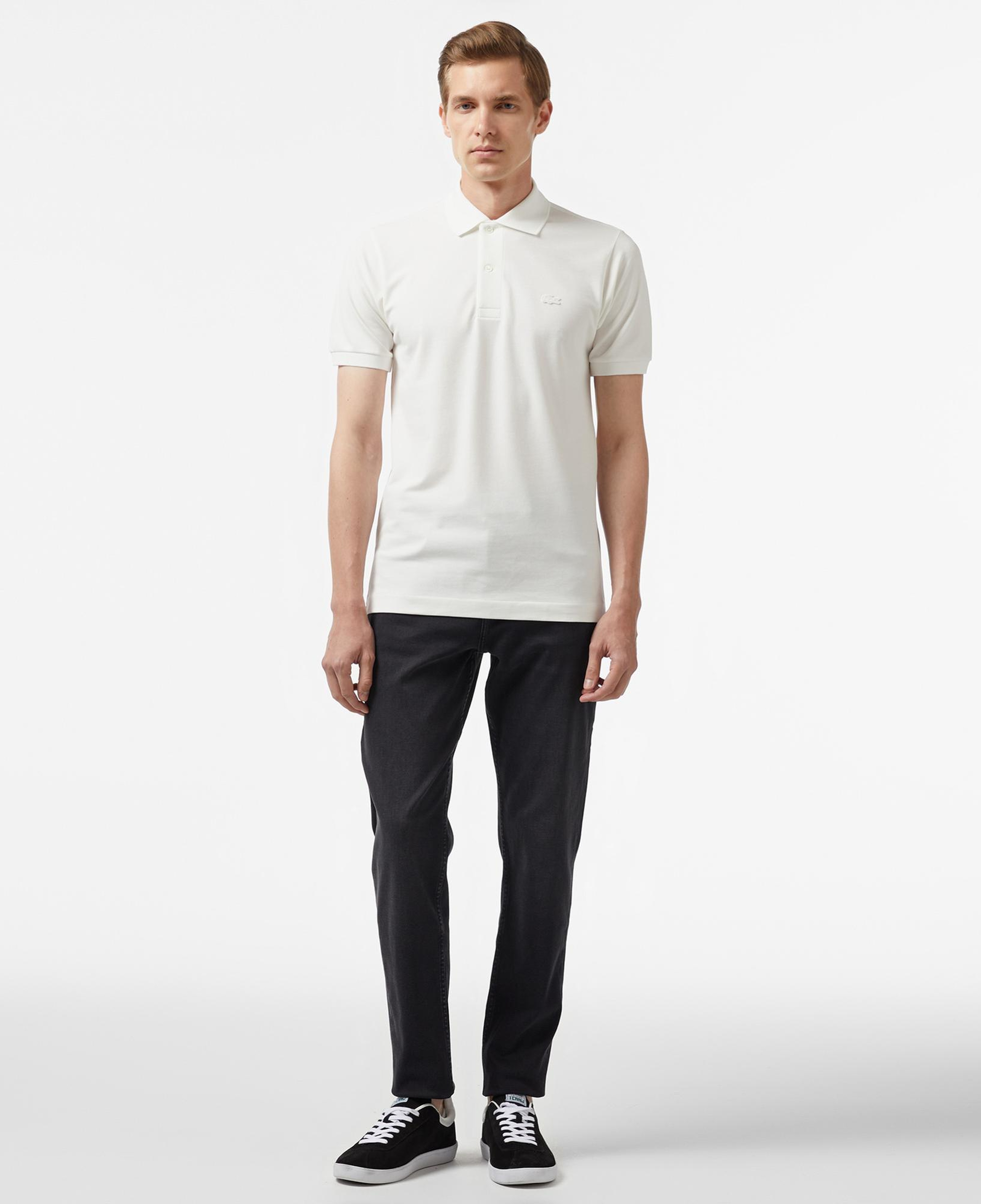 Erkek Classic Fit Beyaz Polo