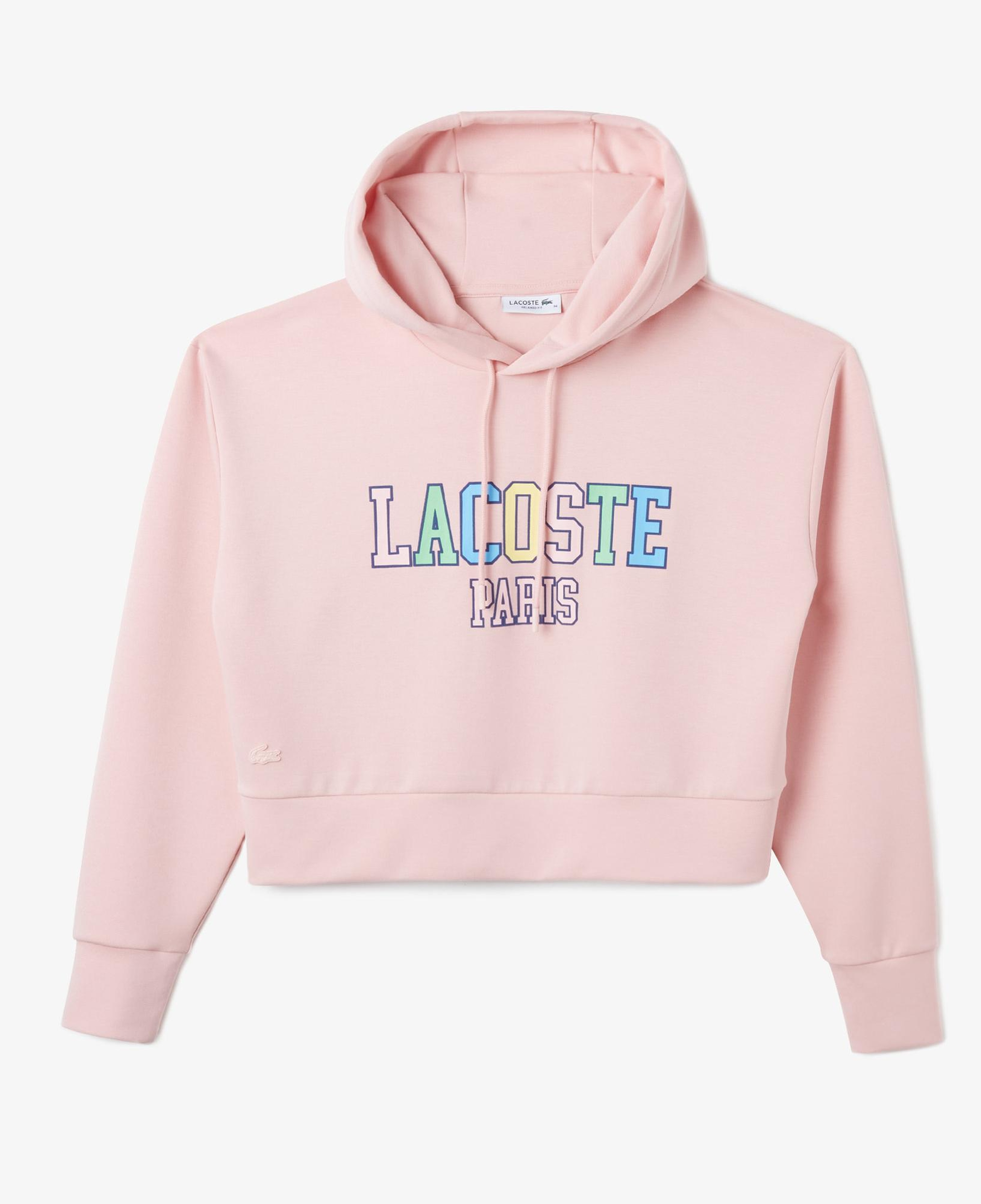 Kadın Relaxed Fit Kapüşonlu Baskılı Pembe Sweatshirt