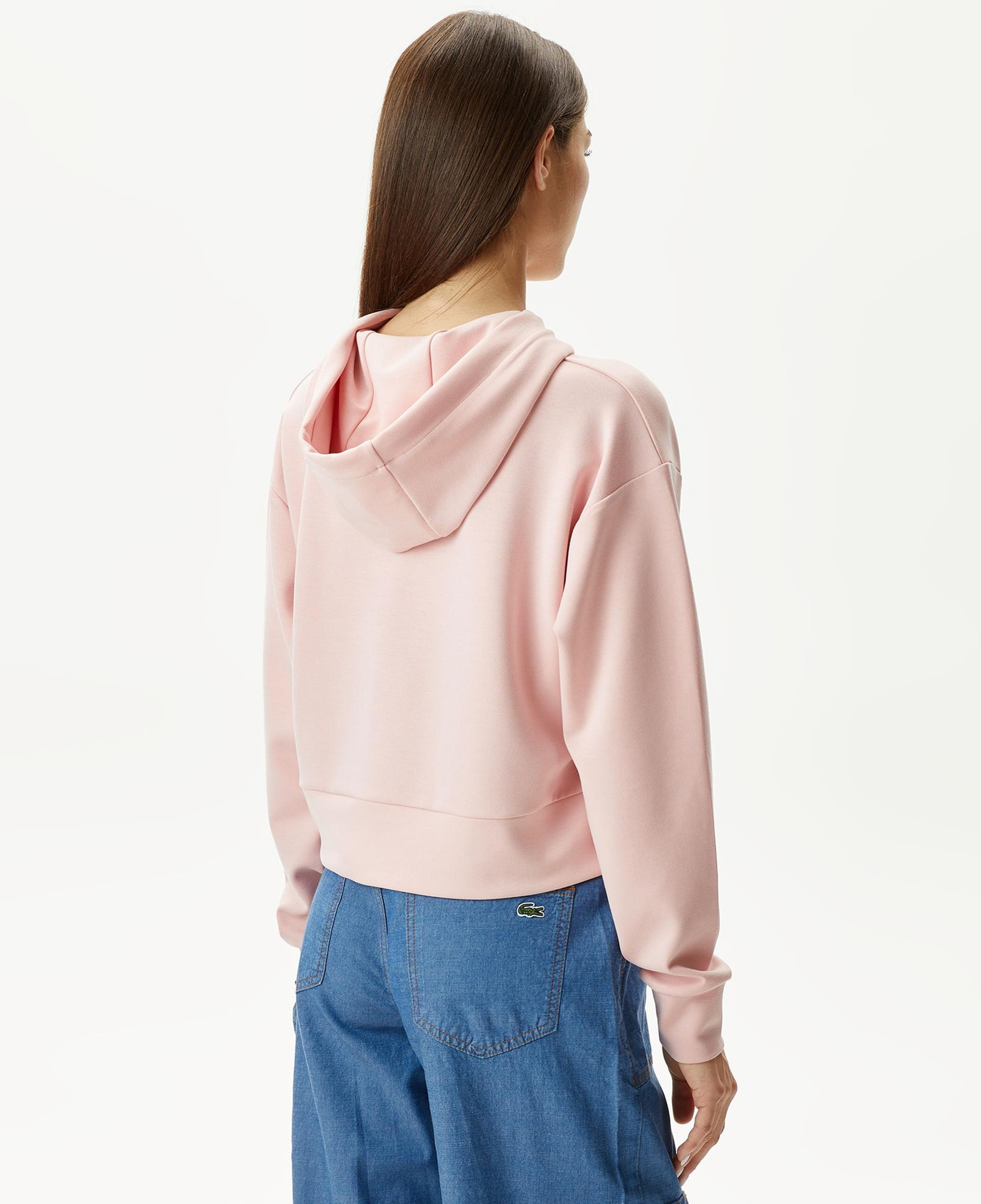 Kadın Relaxed Fit Kapüşonlu Baskılı Pembe Sweatshirt