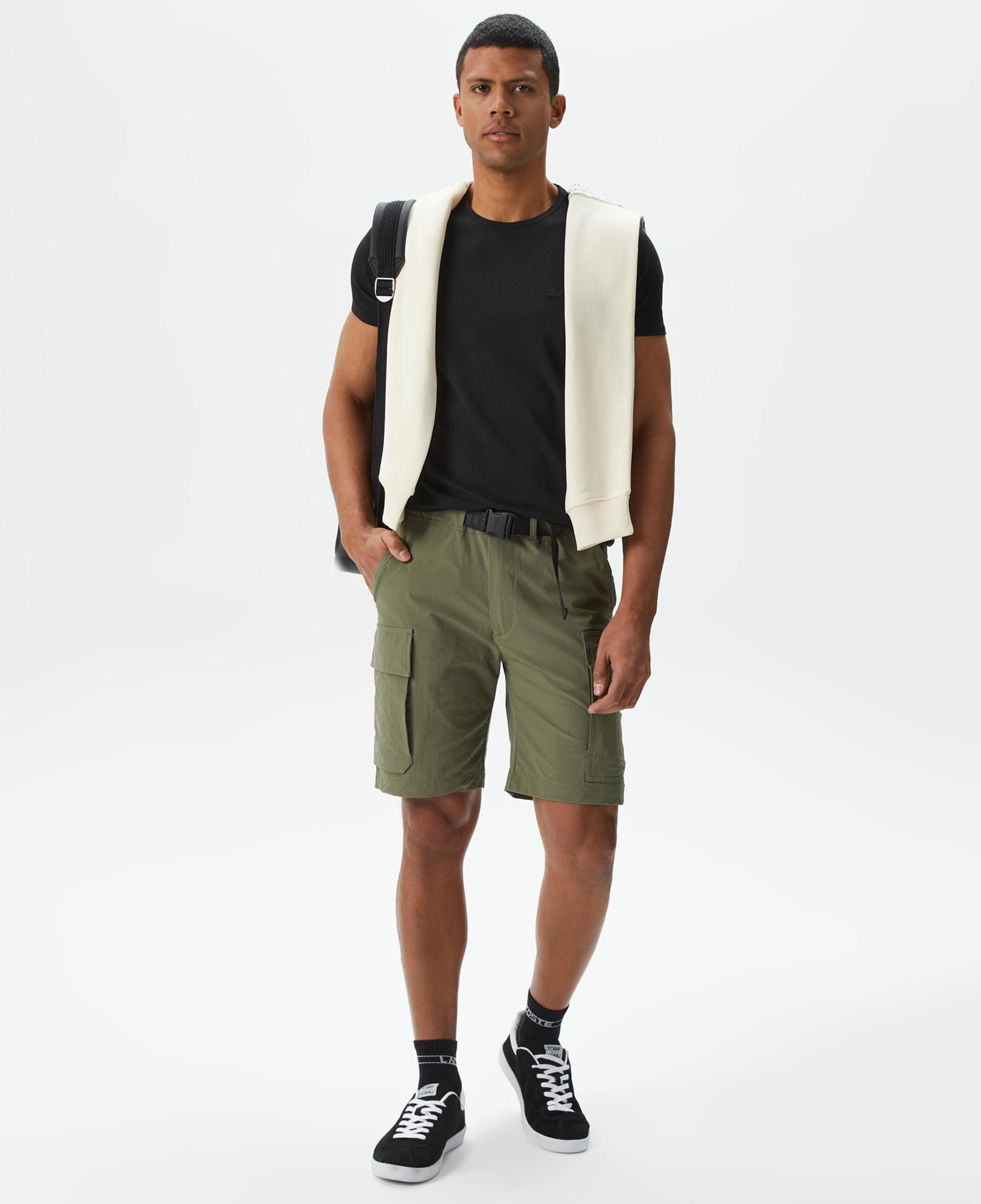 Erkek Relaxed Fit Haki Bermuda
