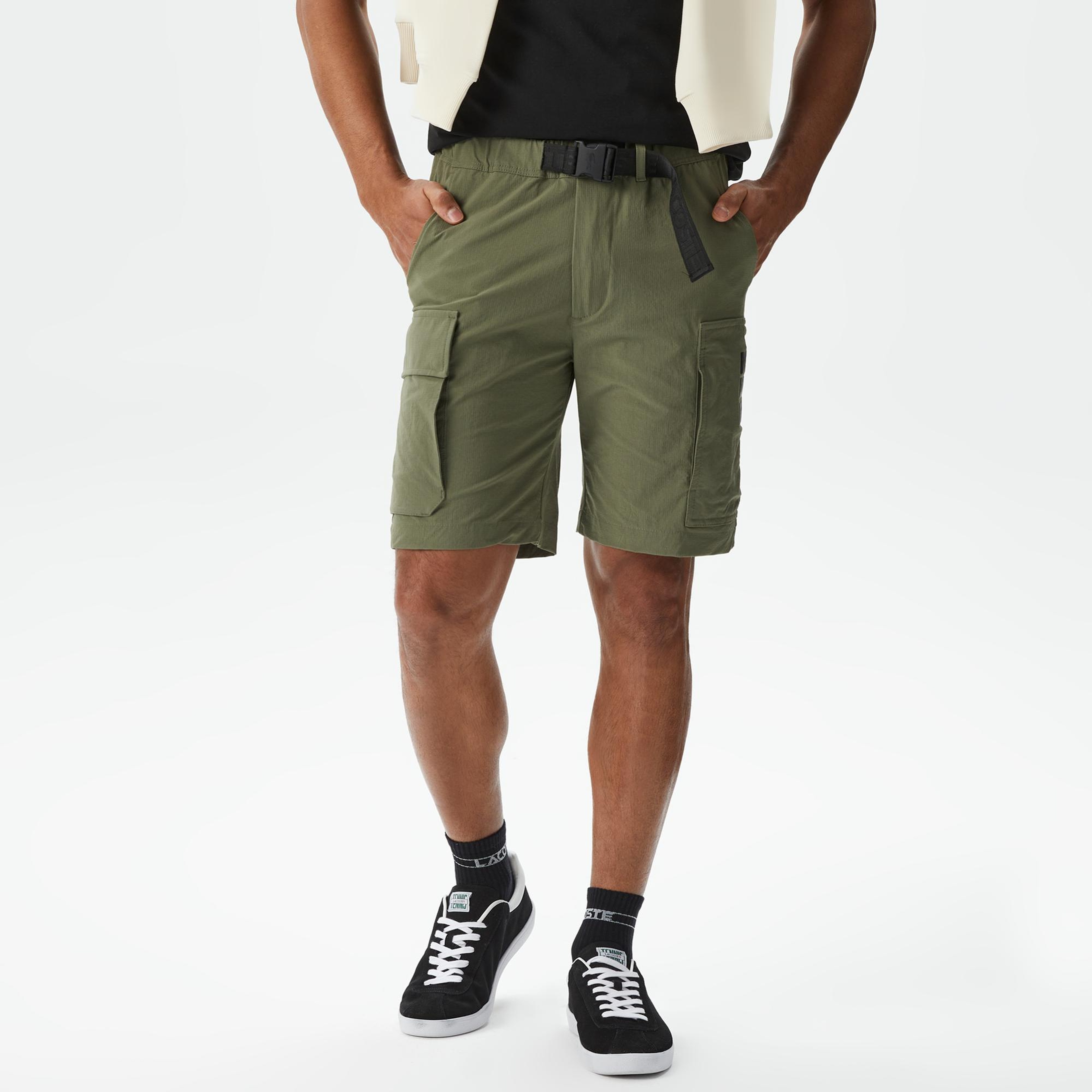 Erkek Relaxed Fit Haki Bermuda