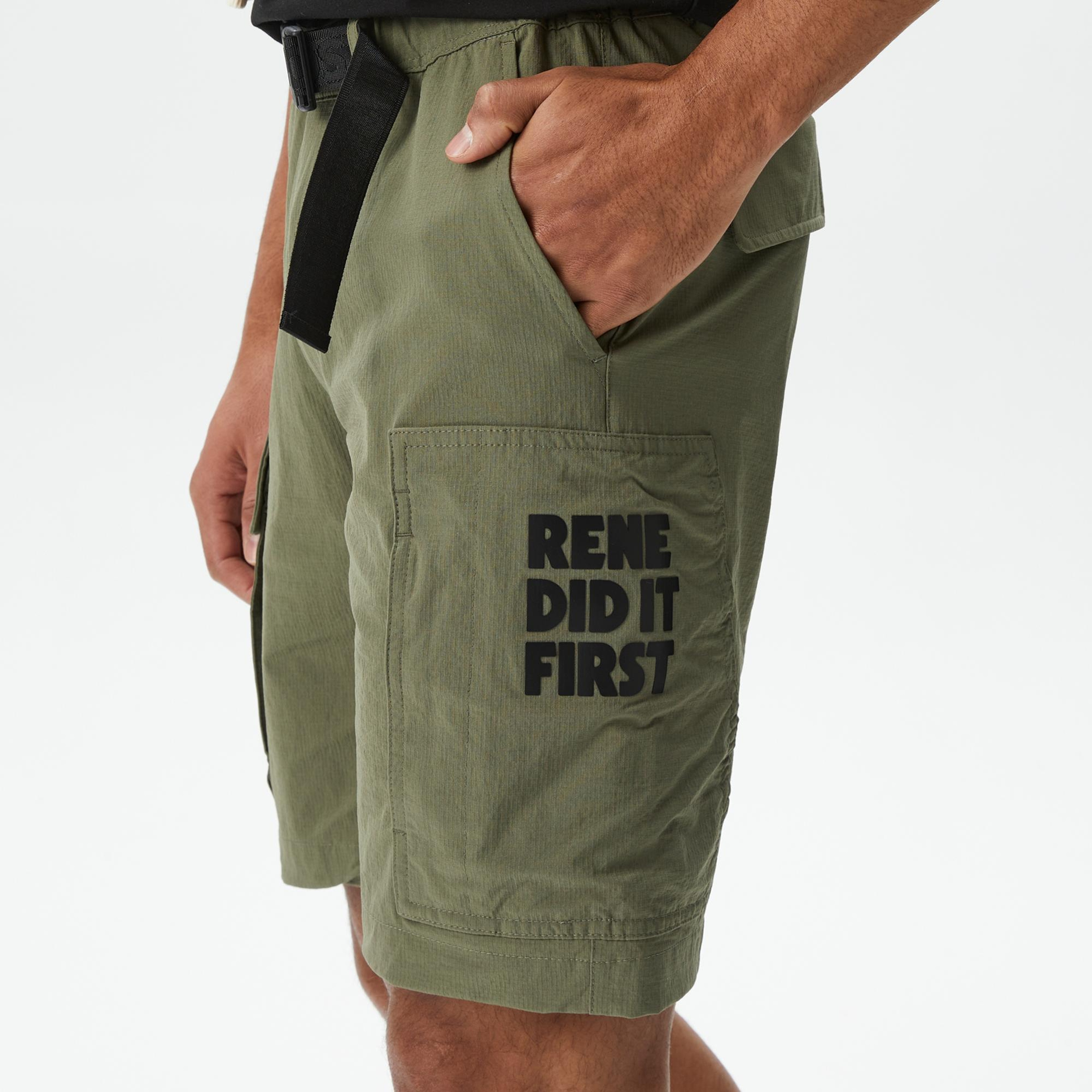 Erkek Relaxed Fit Haki Bermuda