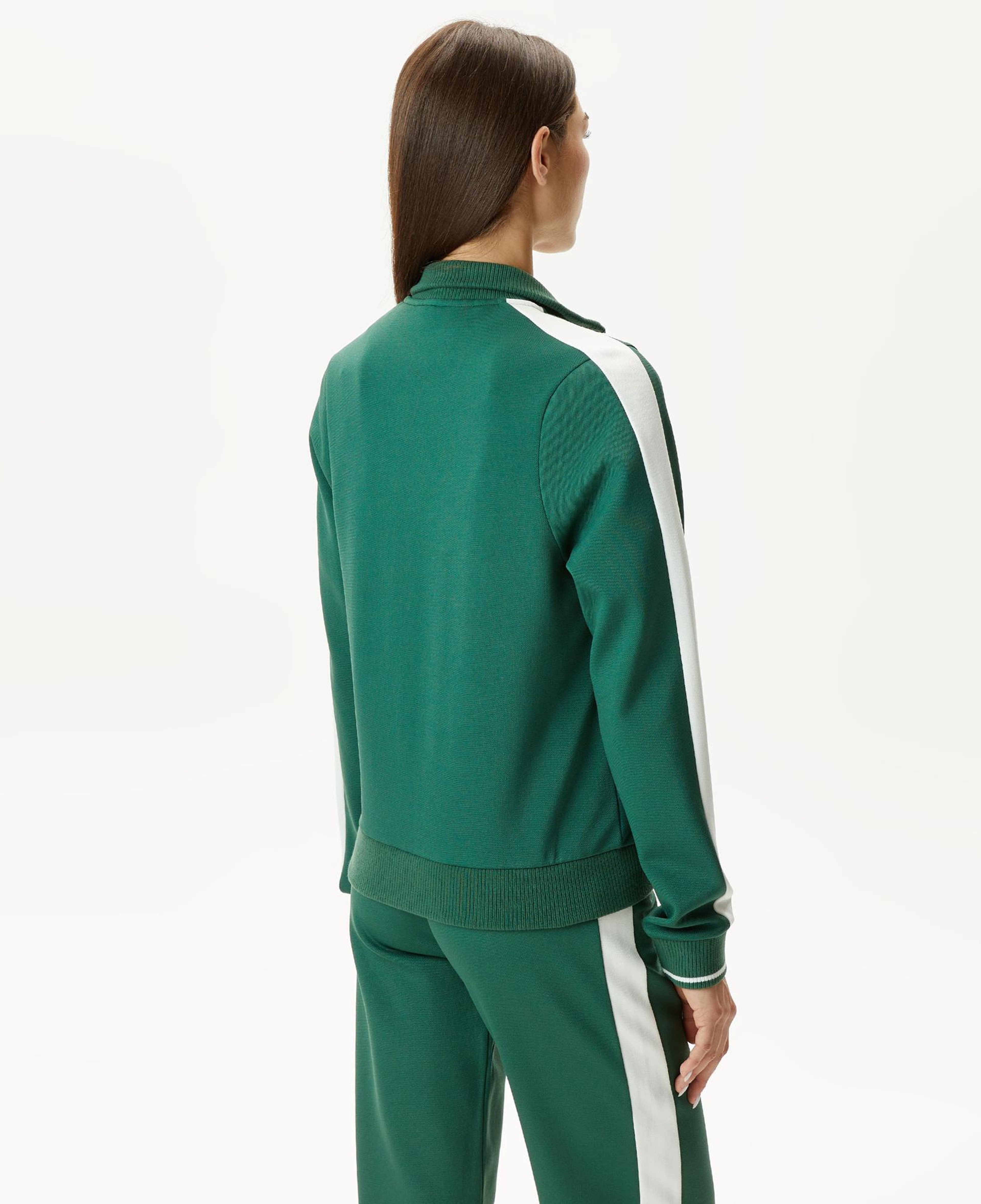 Kadın Regular Fit Fermuarlı Yeşil Sweatshirt