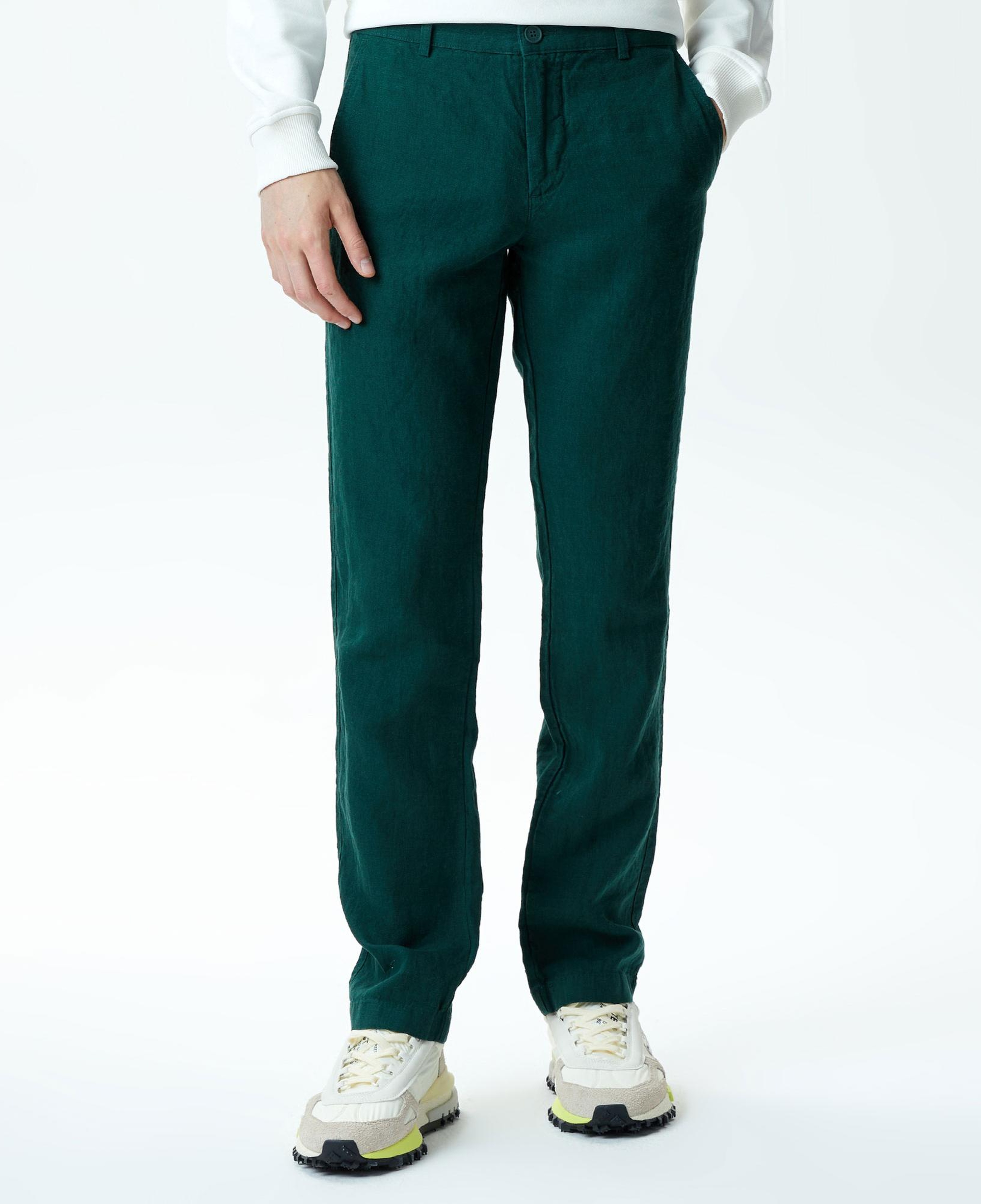 Erkek Slim Fit Chino Yeşil Pantolon
