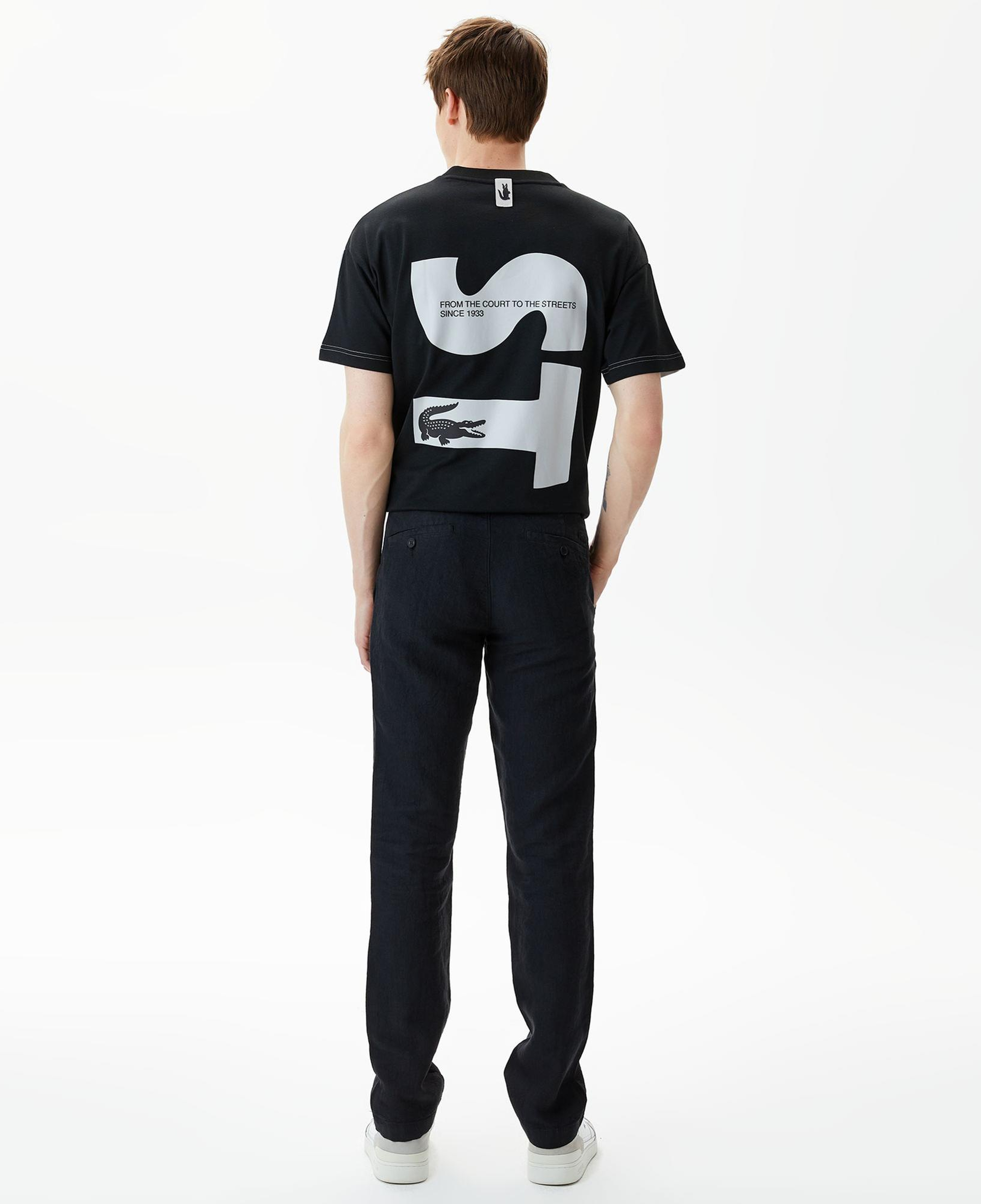 Erkek Slim Fit Chino Siyah Pantolon