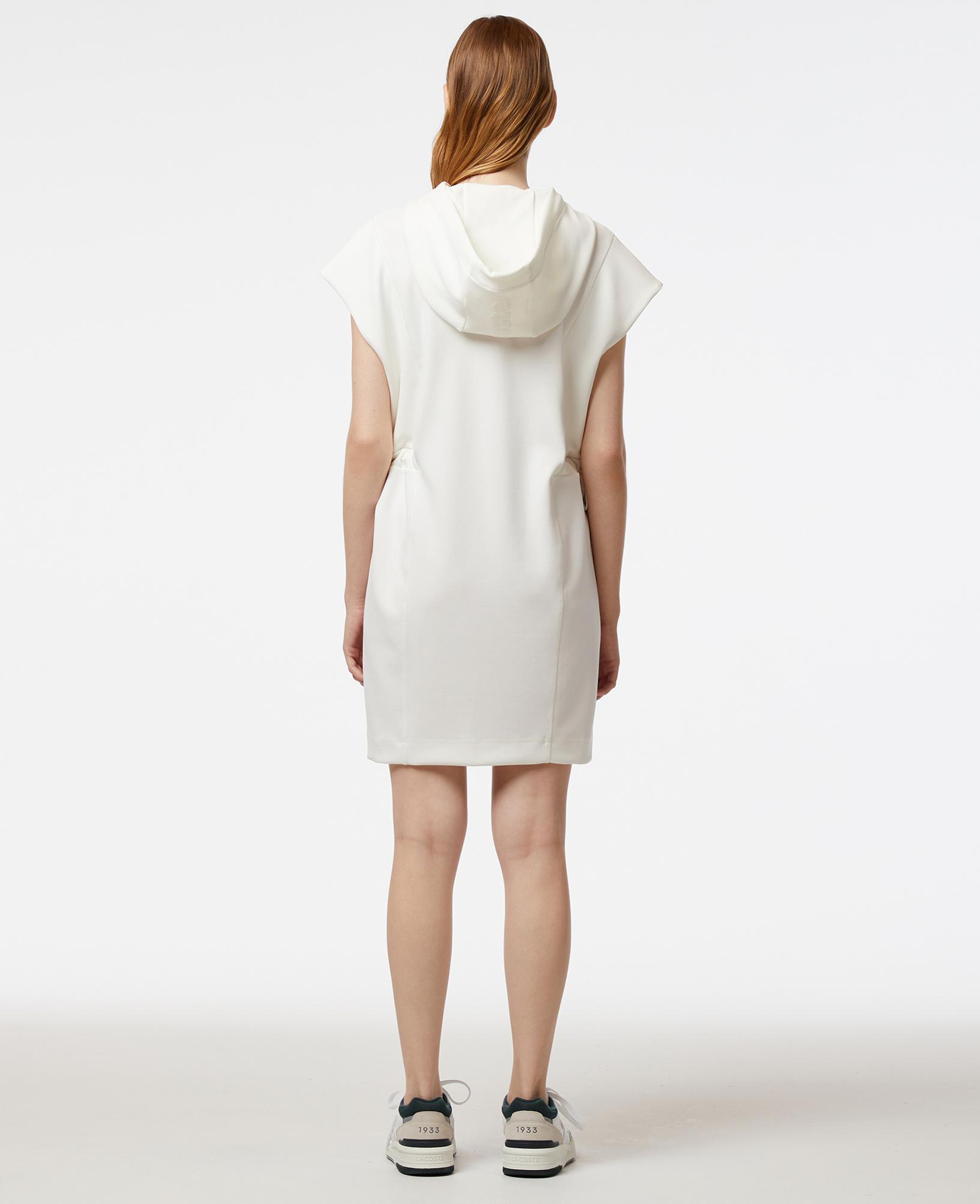 Kadın Straight Fit Kapüşonlu Beyaz Elbise