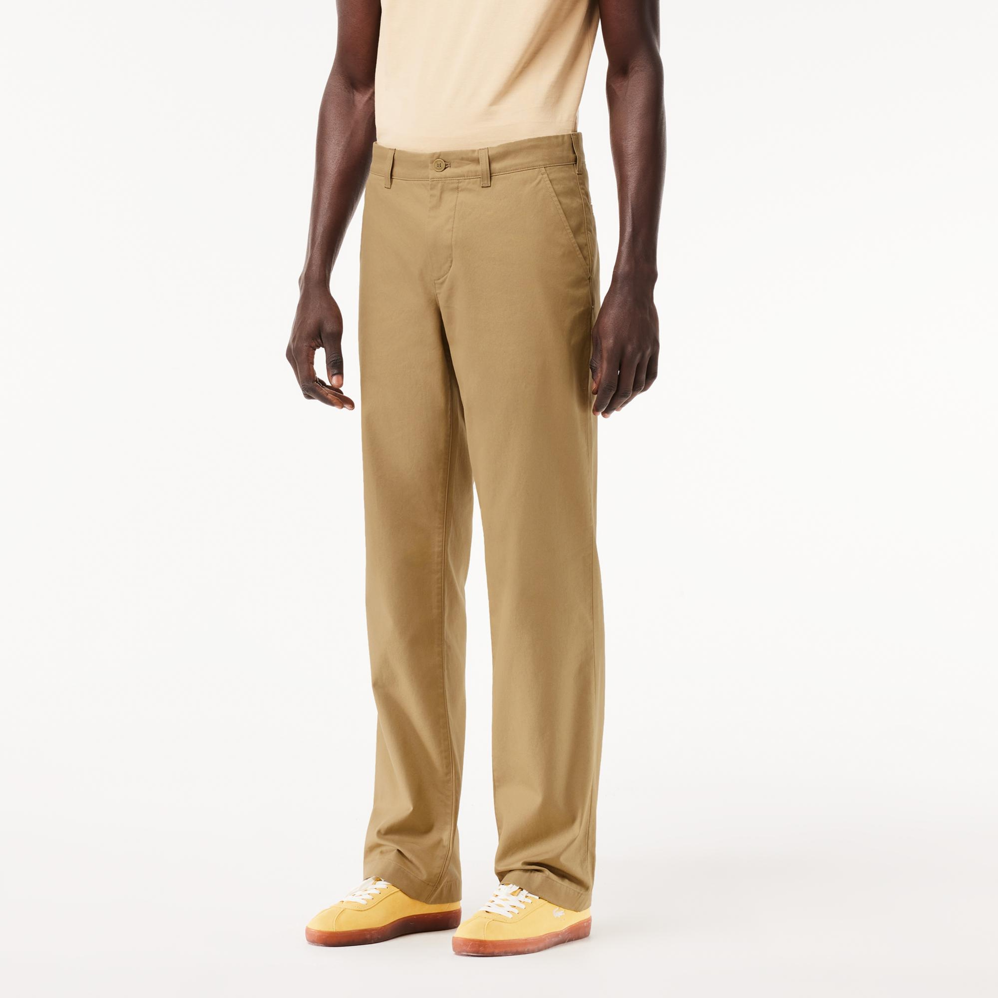 Erkek Straight Fit Chino Bej Pantolon