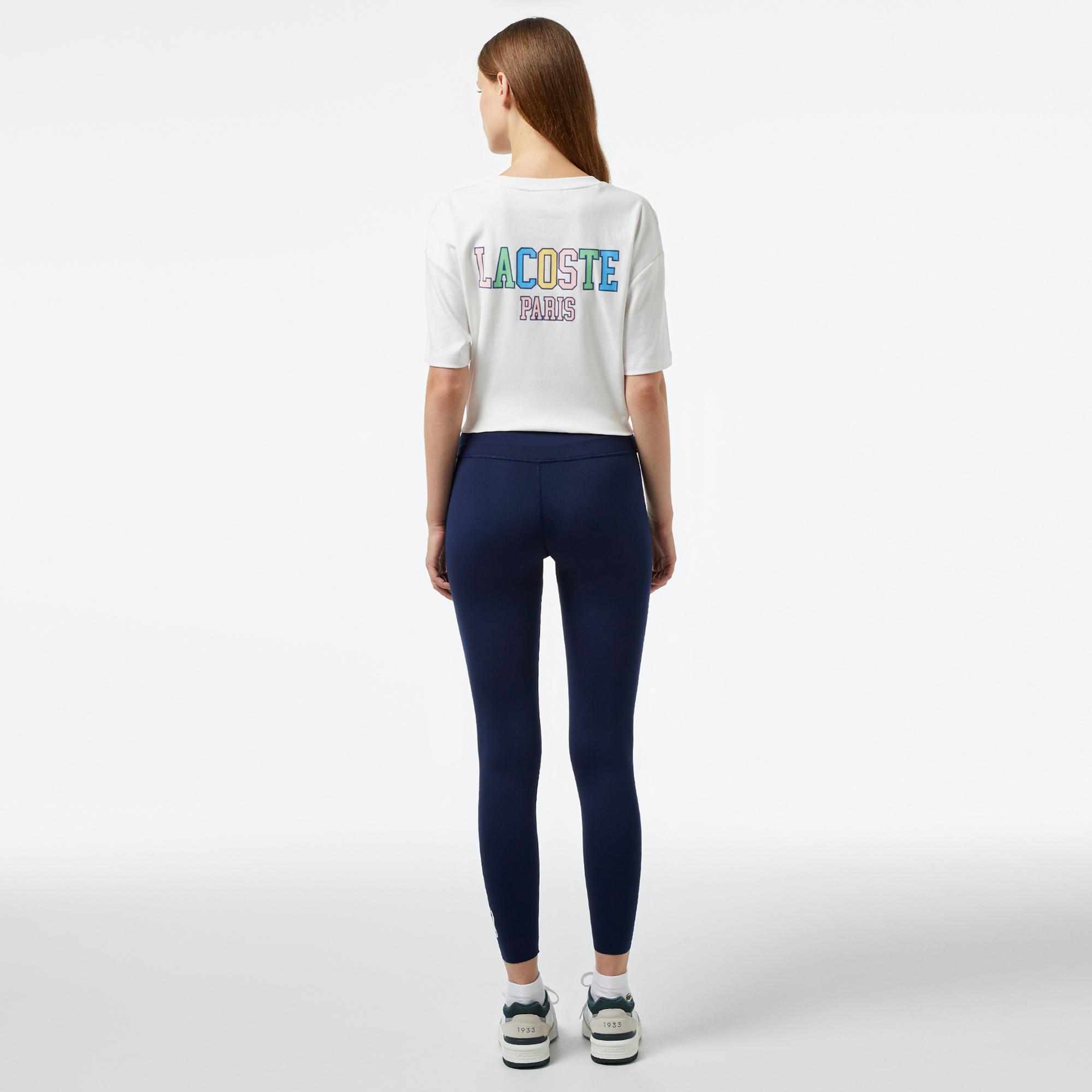 Kadın Slim Fit Baskılı Lacivert Tayt