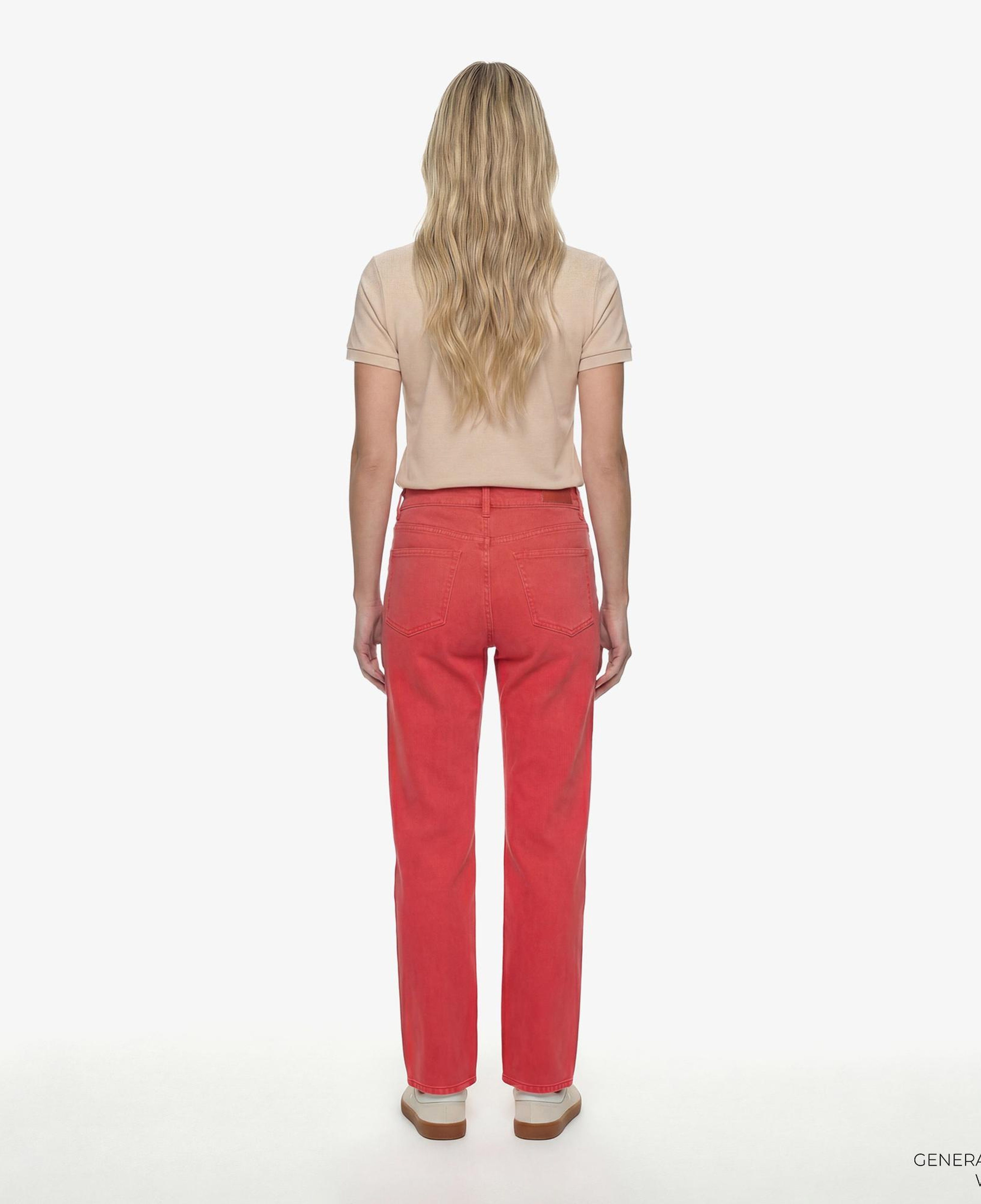 Kadın Straight Fit Kırmızı Jean Pantolon