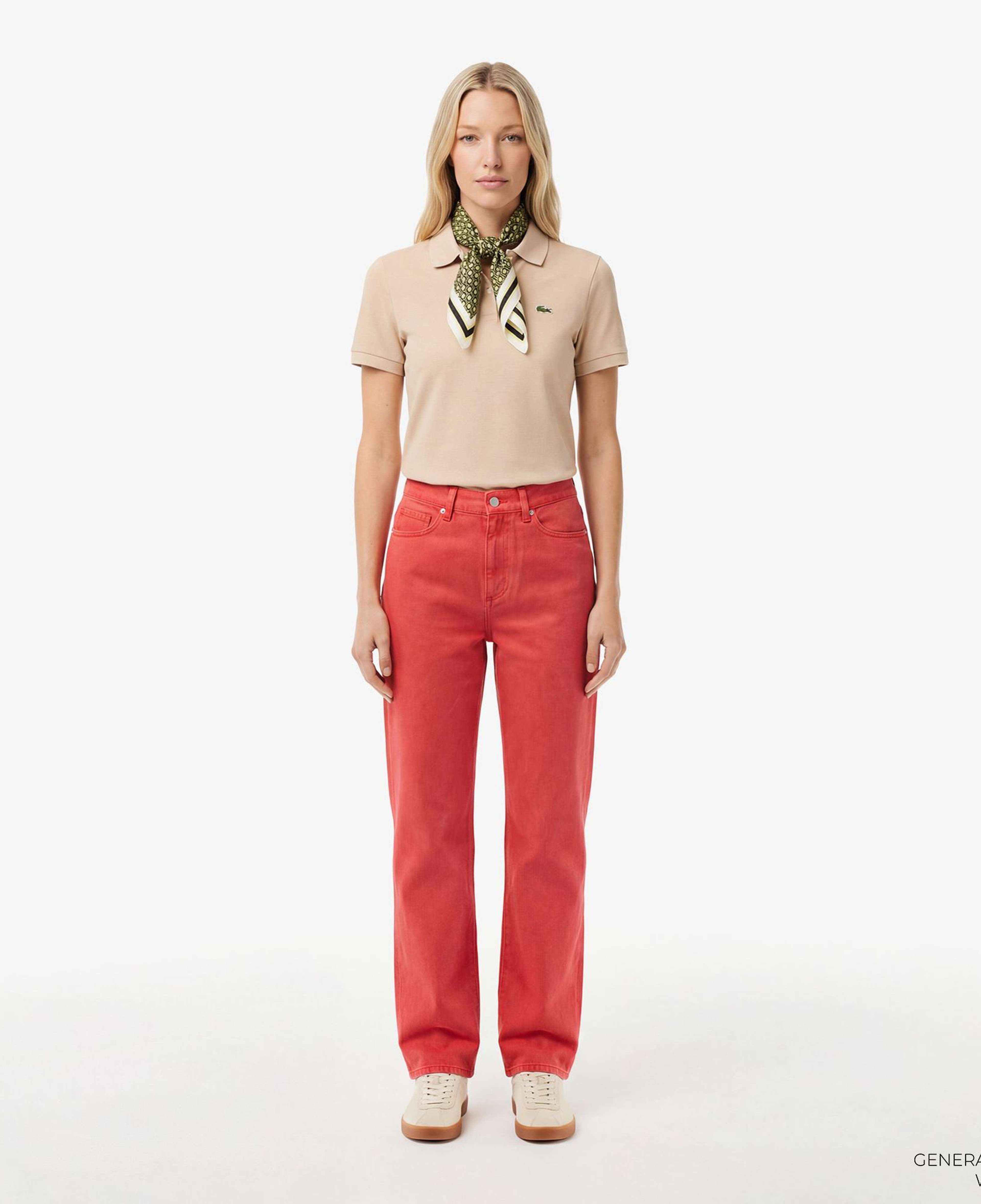 Kadın Straight Fit Kırmızı Jean Pantolon