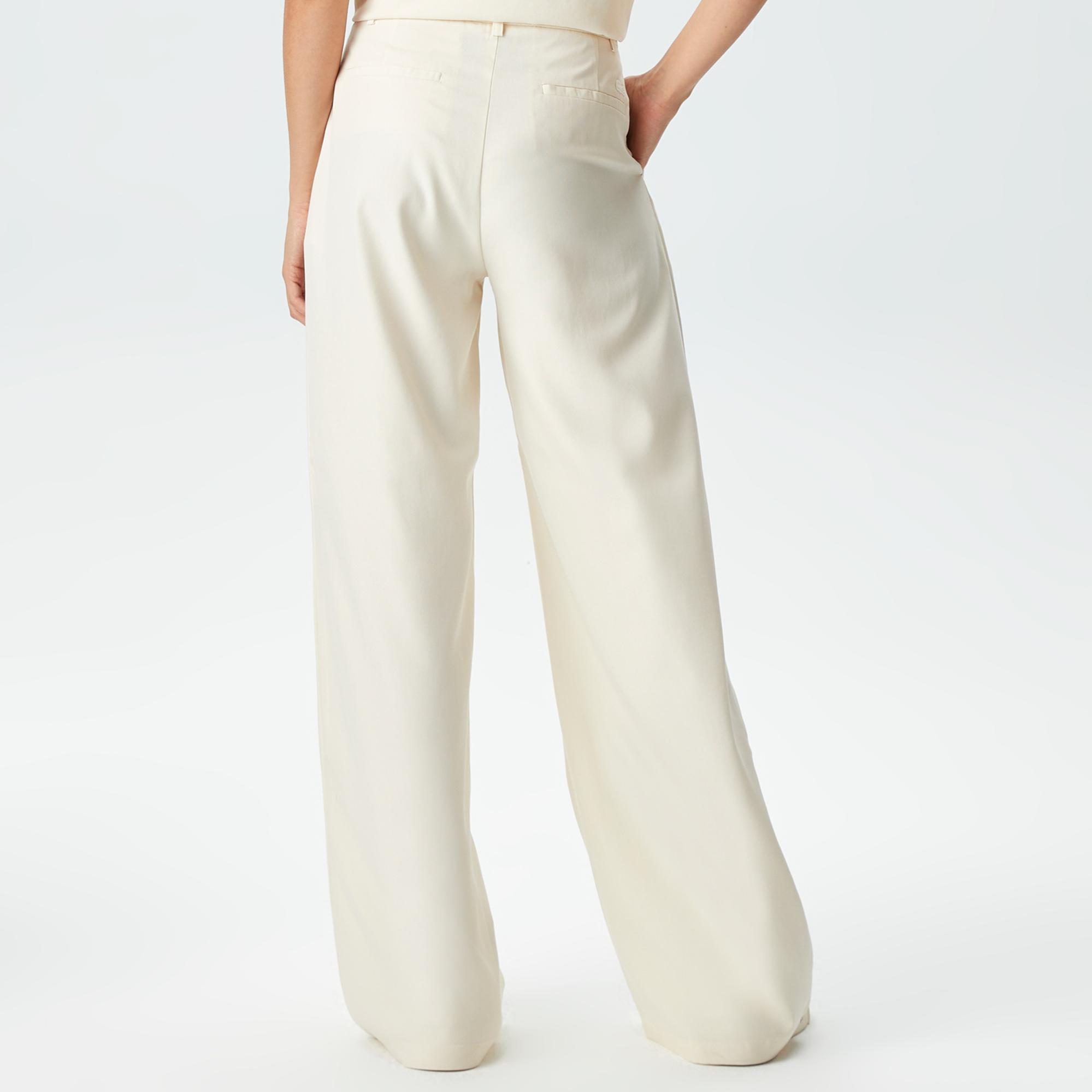 Kadın Relaxed Fit Beyaz Pantolon