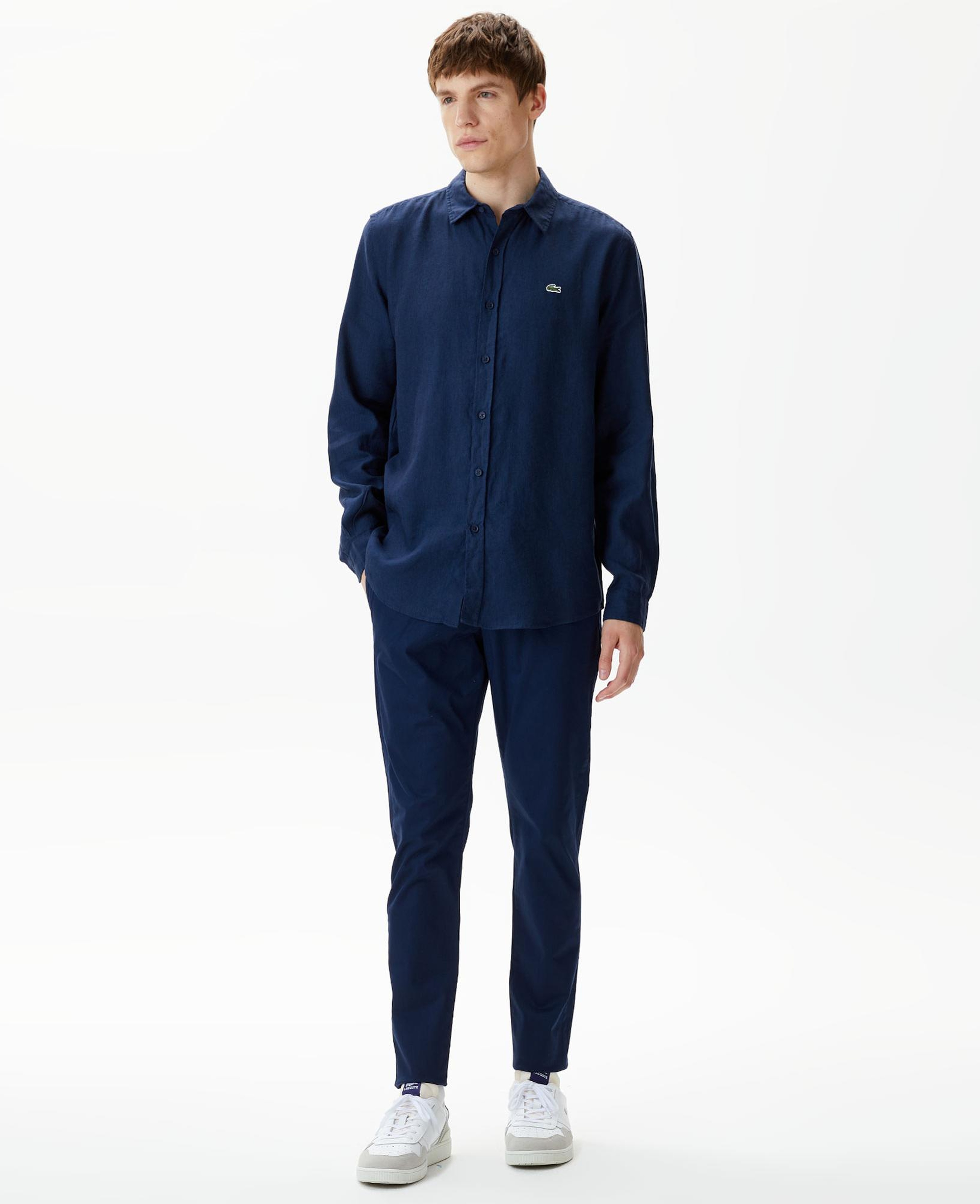 Erkek Tapered Fit Chino Lacivert Pantolon