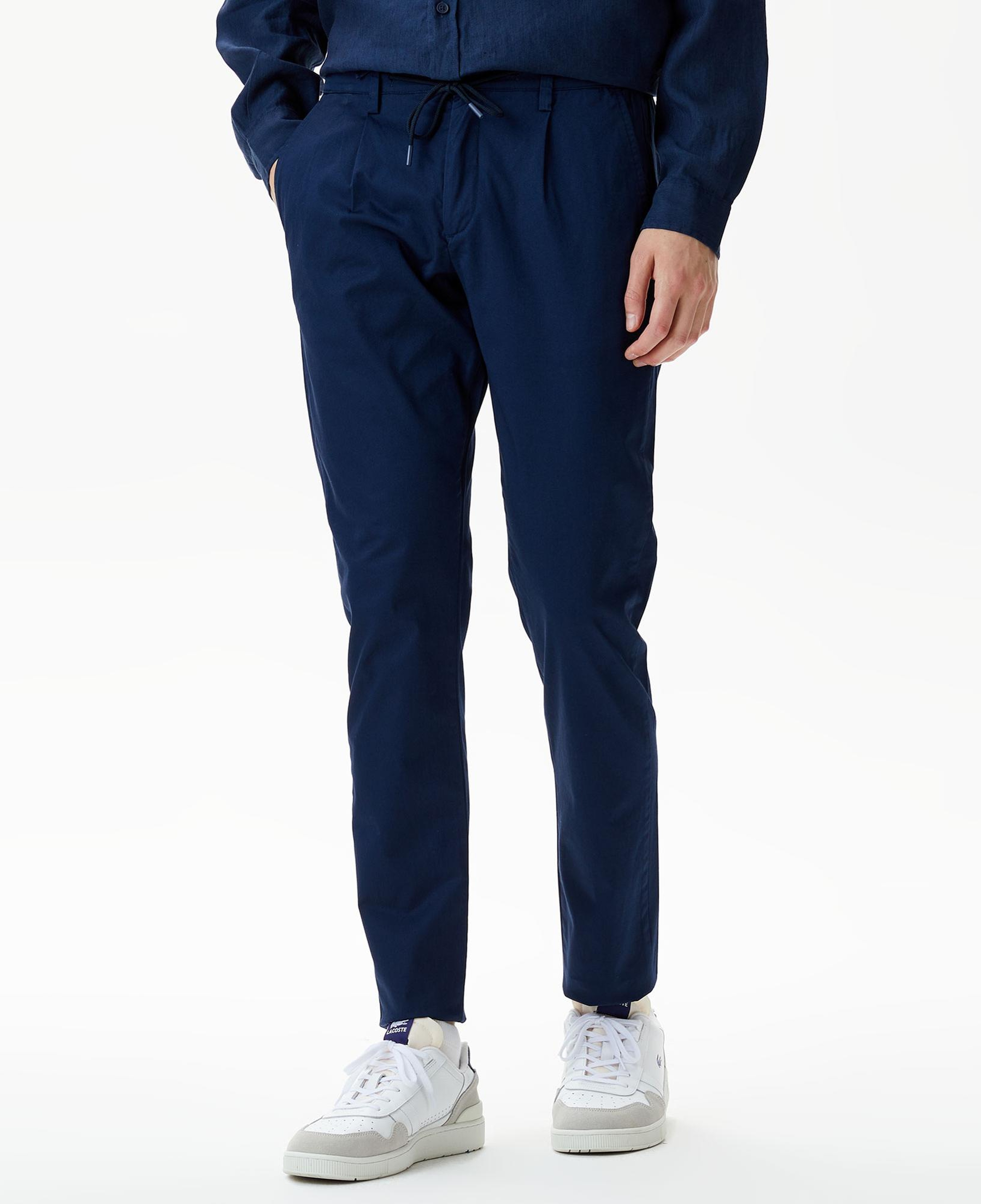 Erkek Tapered Fit Chino Lacivert Pantolon