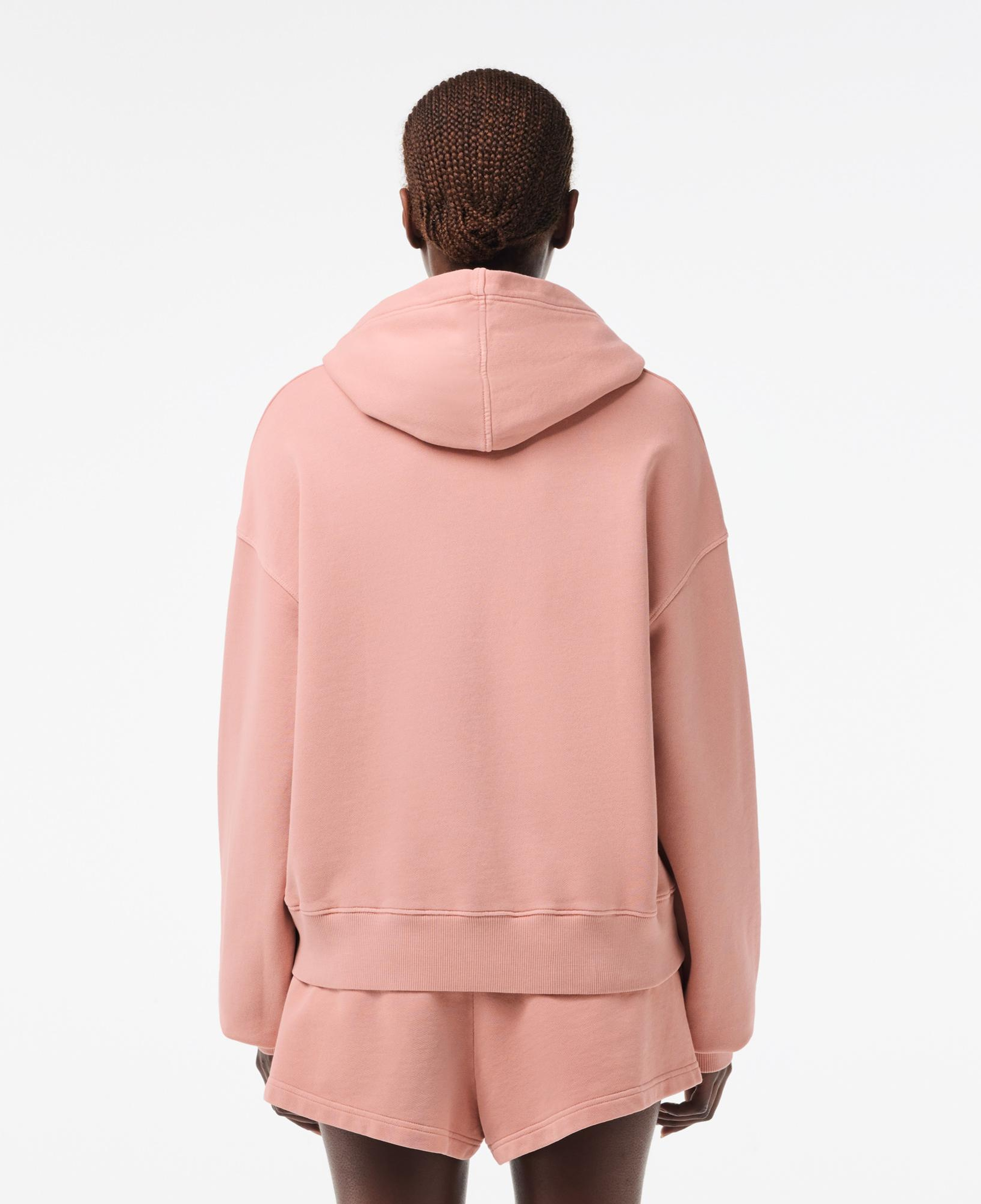 Kadın Oversize Fit Kapüşonlu Pembe Sweatshirt