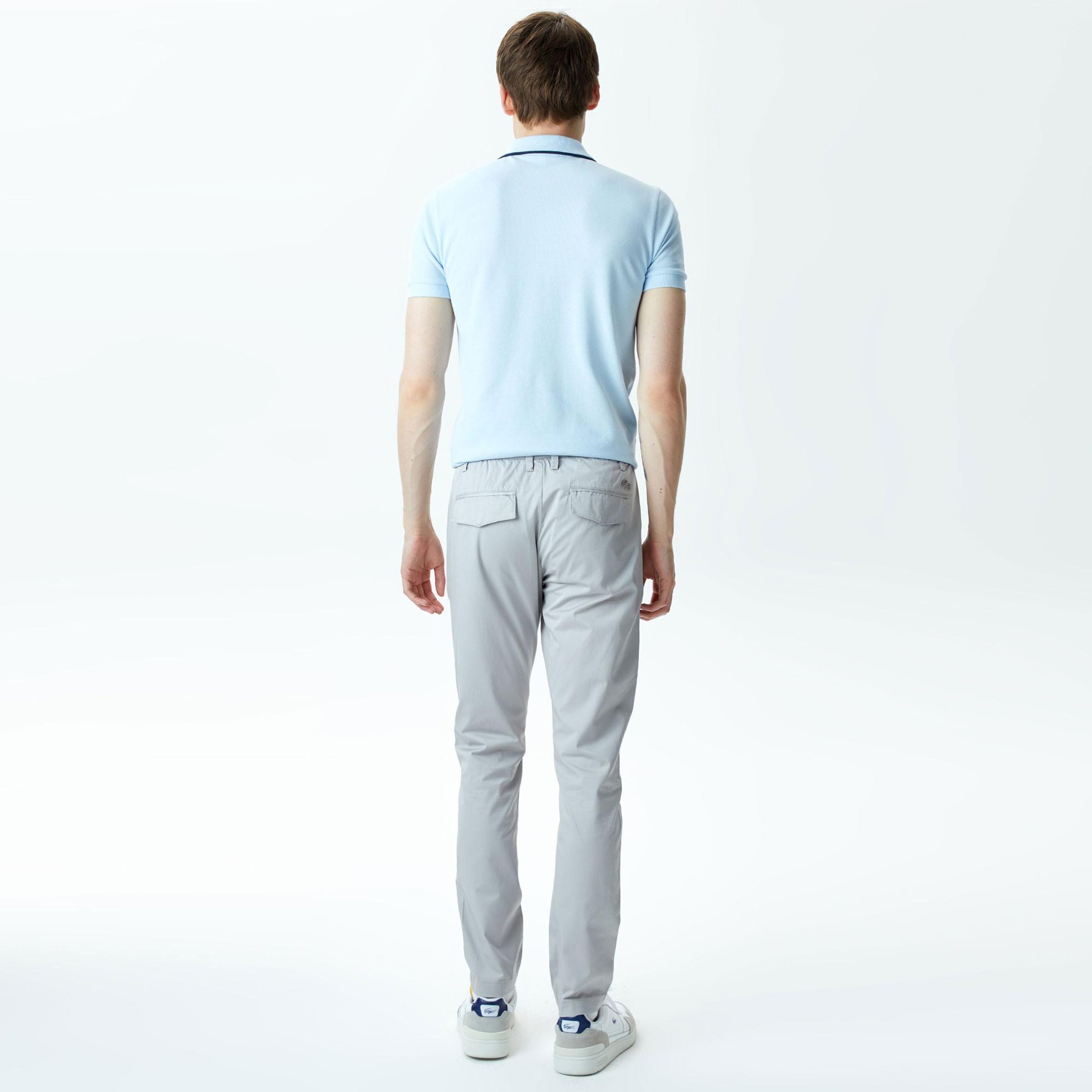 Erkek Tapered Fit Chino Gri Pantolon