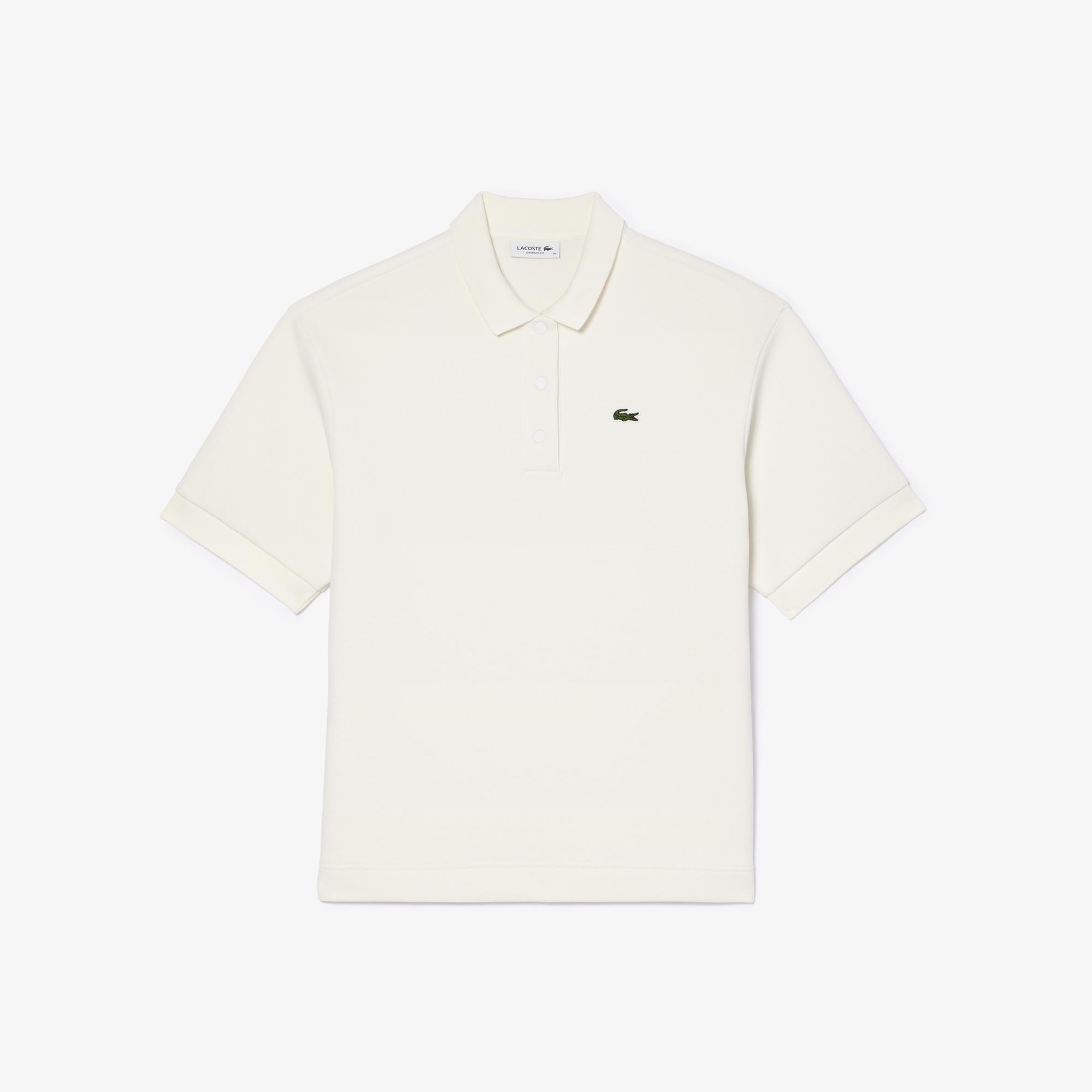 Kadın Oversize Fit Beyaz Polo