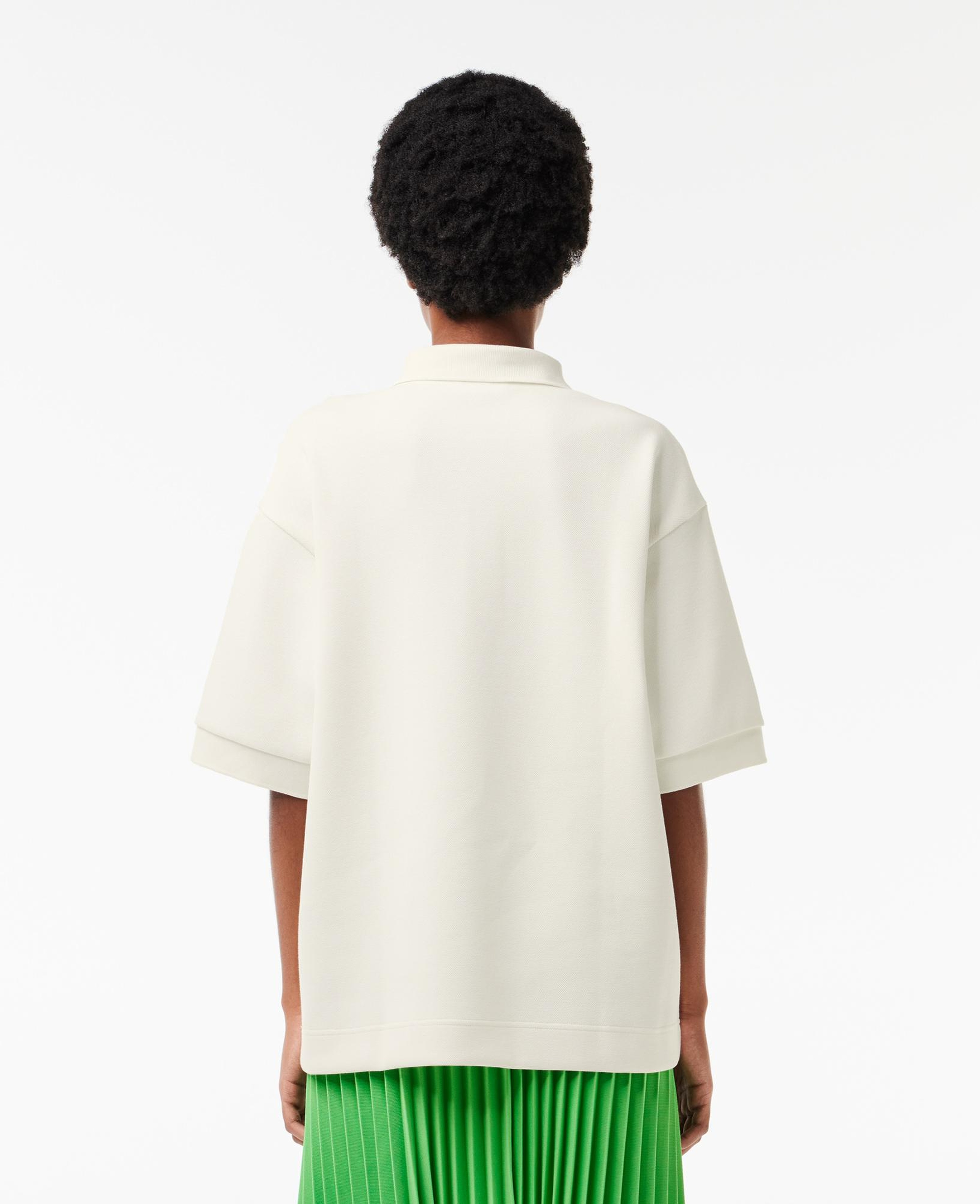 Kadın Oversize Fit Beyaz Polo