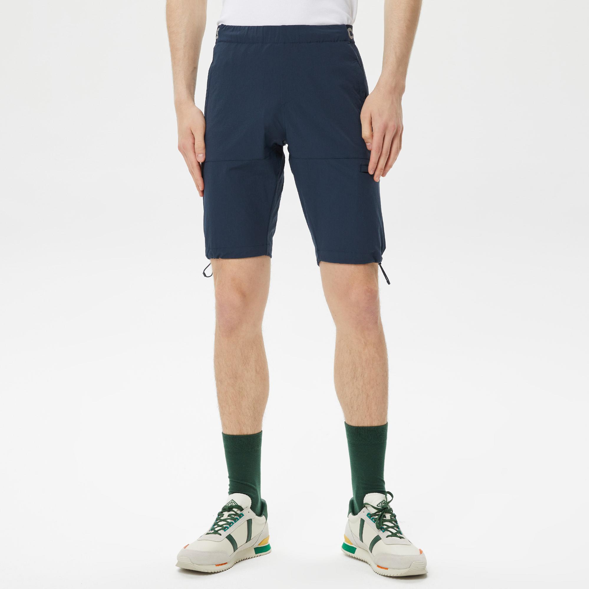 Erkek Slim Fit Lacivert Bermuda