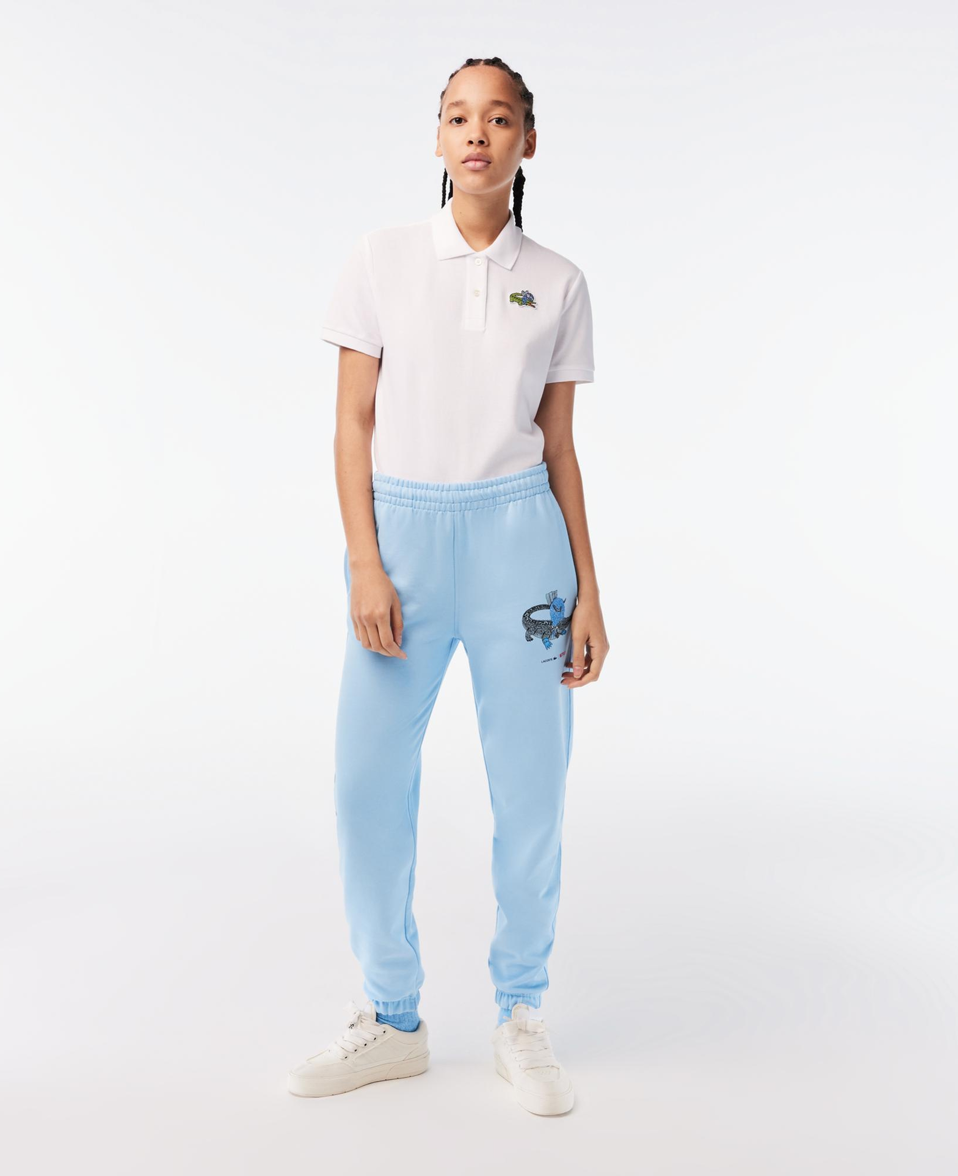 Netflix Kadın Straight Fit Baskılı Açık Mavi Eşofman Altı