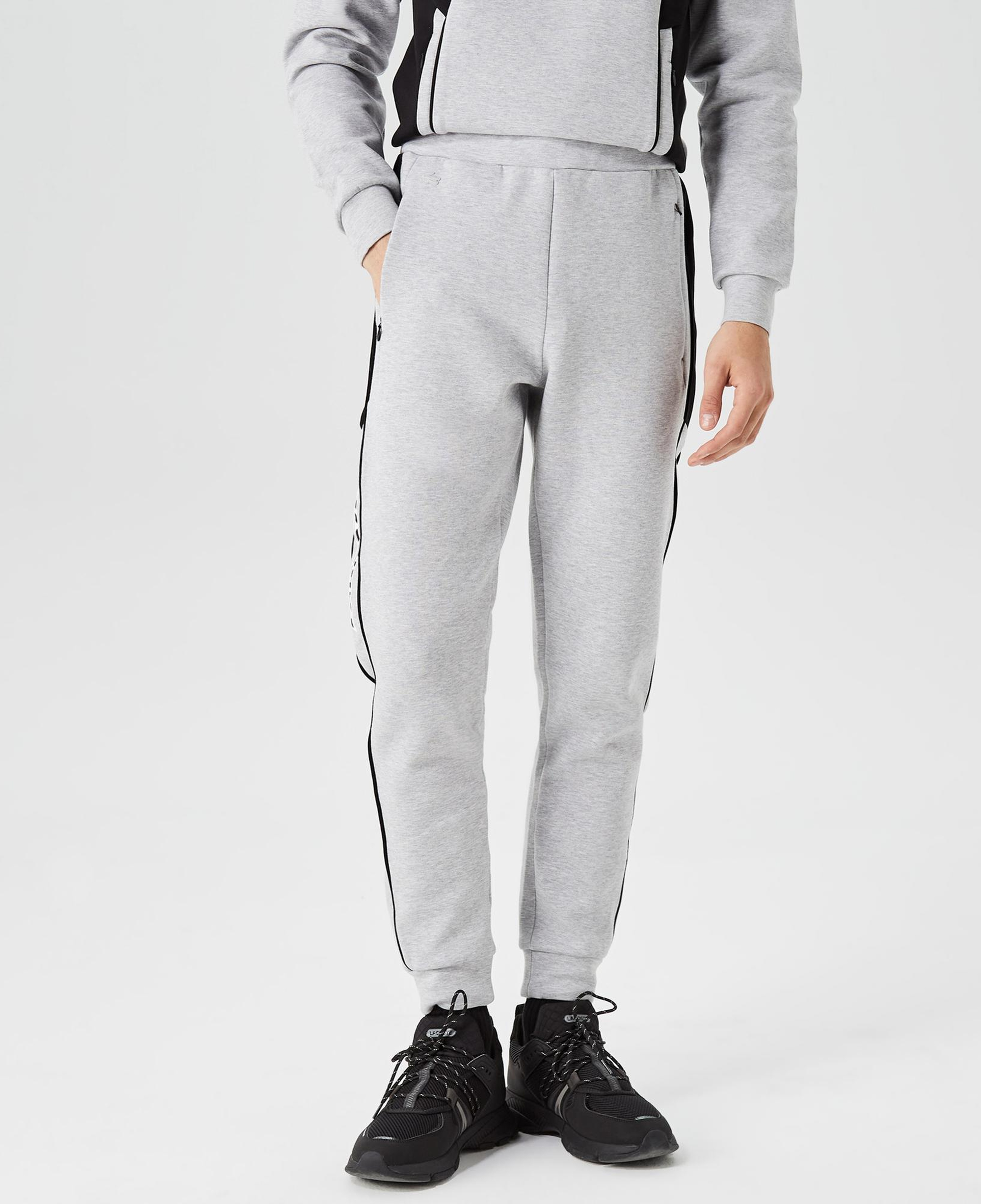 Erkek Slim Fit Baskılı Gri Eşofman Altı