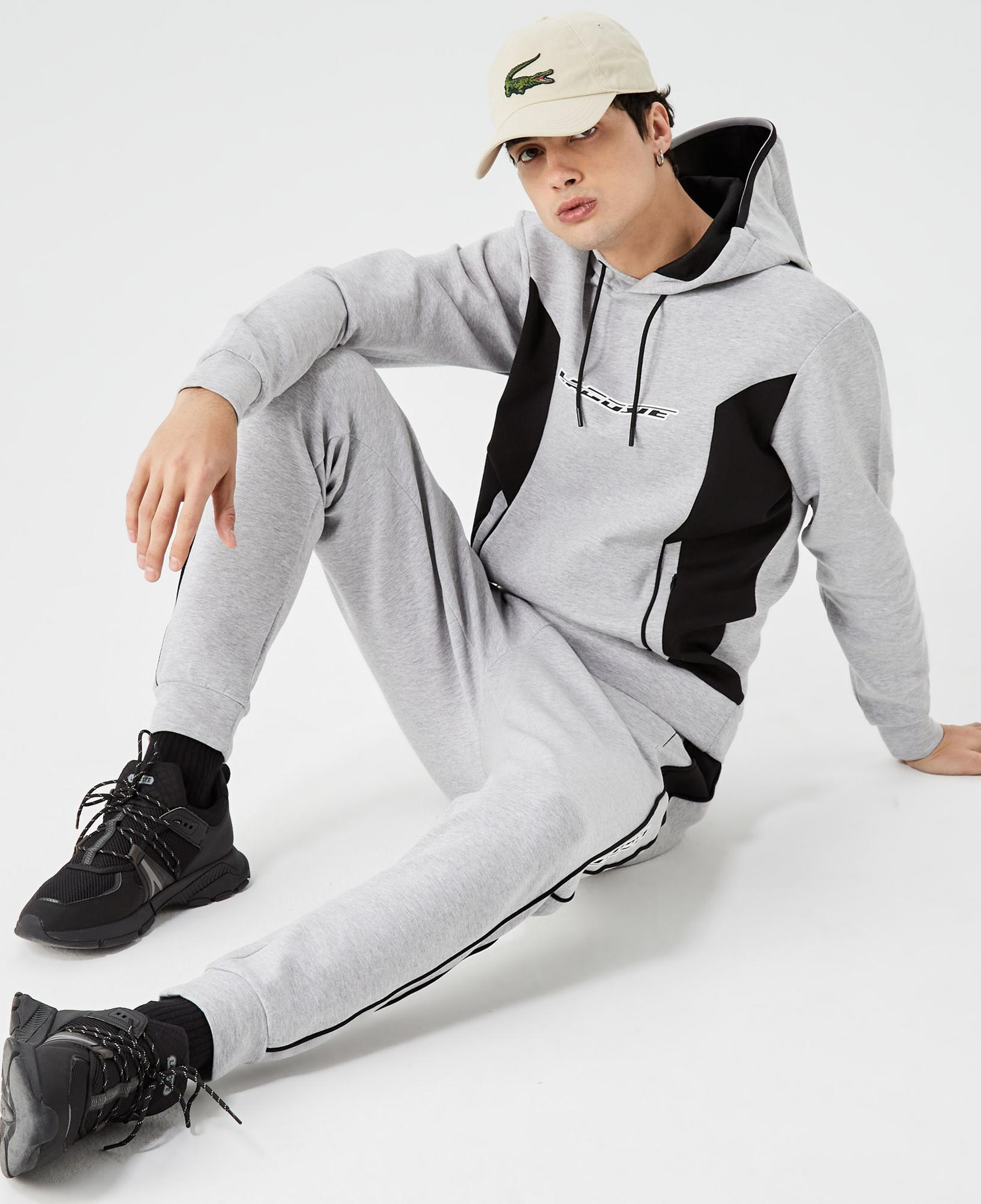 Erkek Slim Fit Baskılı Gri Eşofman Altı