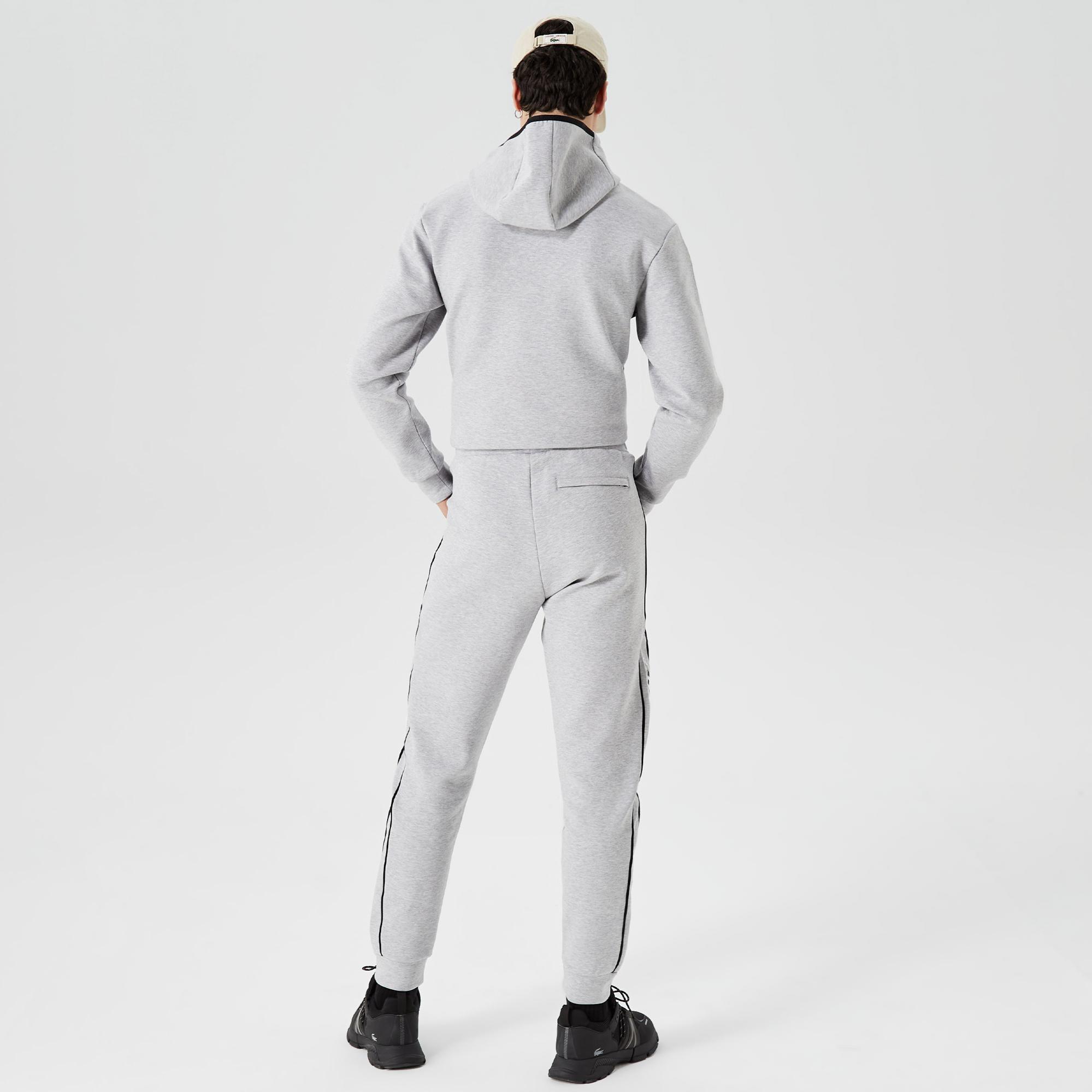 Erkek Slim Fit Baskılı Gri Eşofman Altı