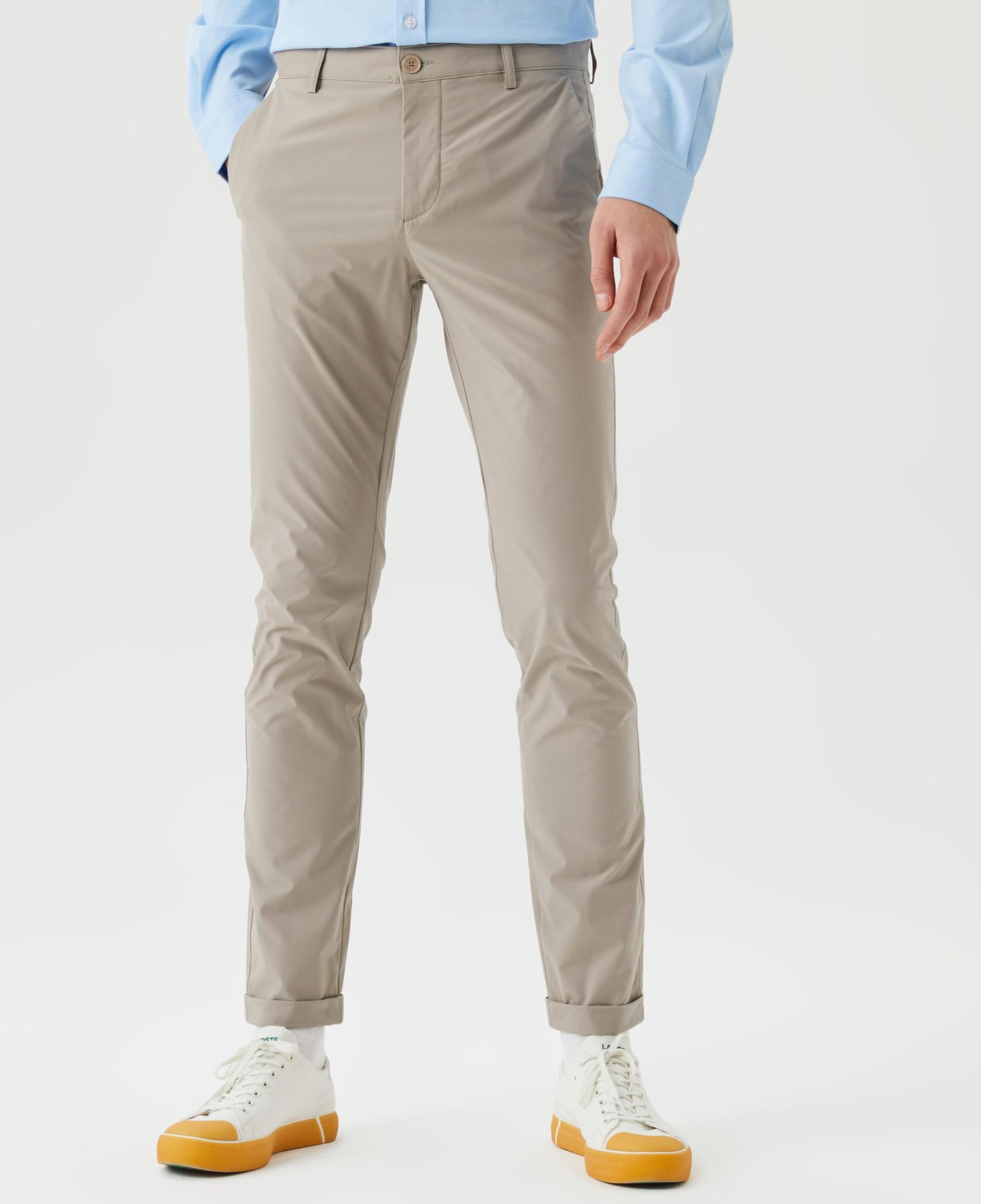 Erkek Slim Fit Chino Gri Pantolon