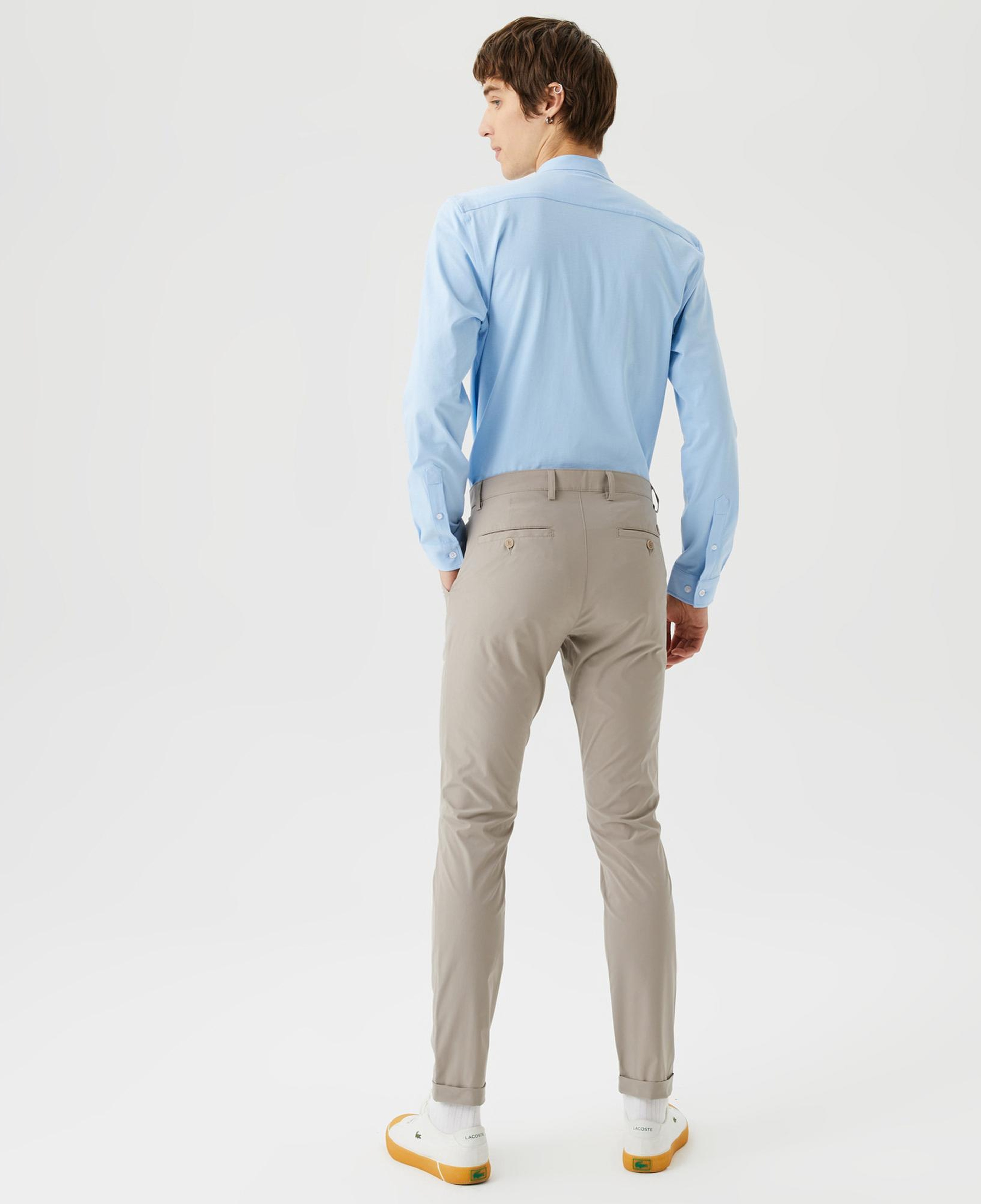 Erkek Slim Fit Chino Gri Pantolon