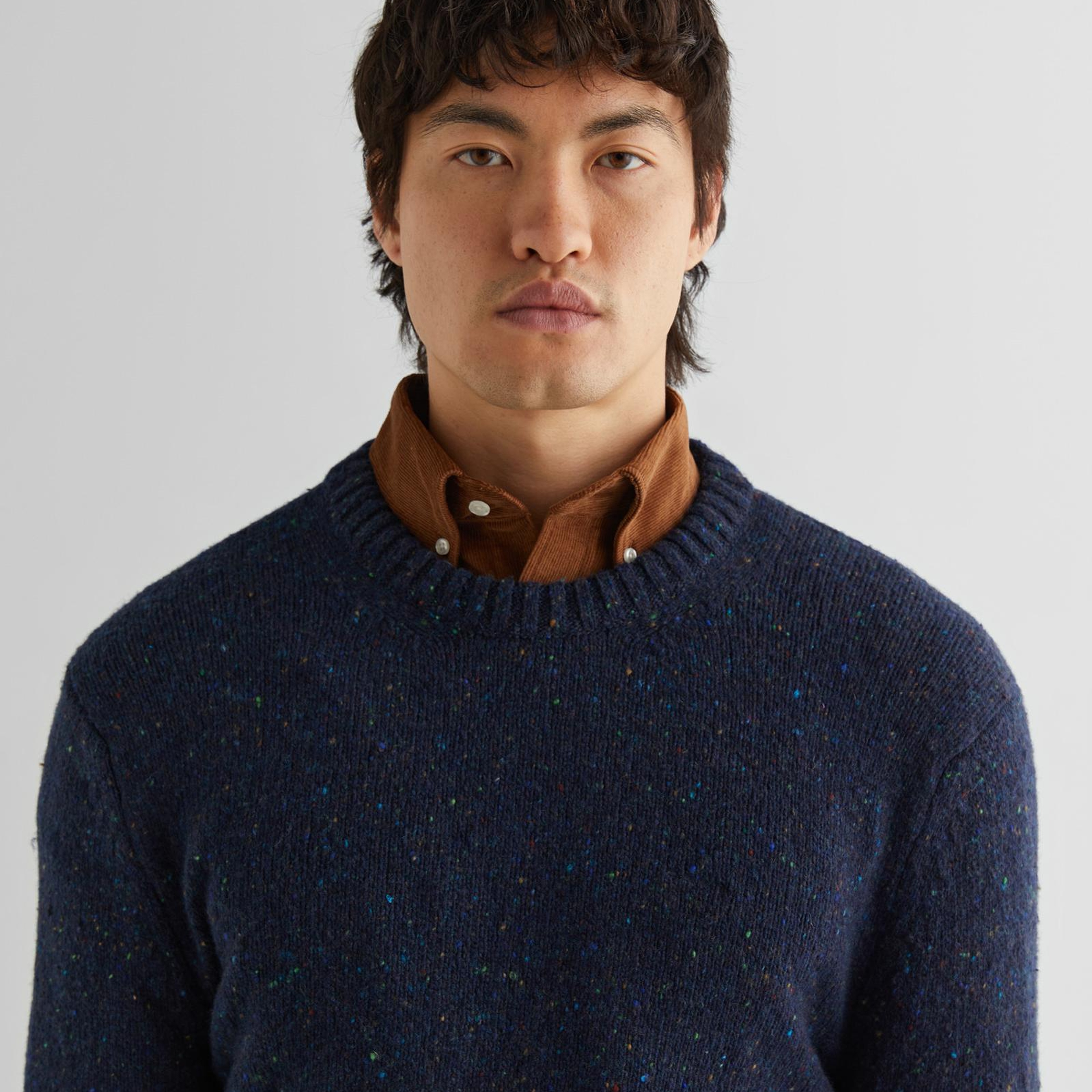 GANT Erkek Lacivert Regular Fit Bisiklet Yaka Kazak