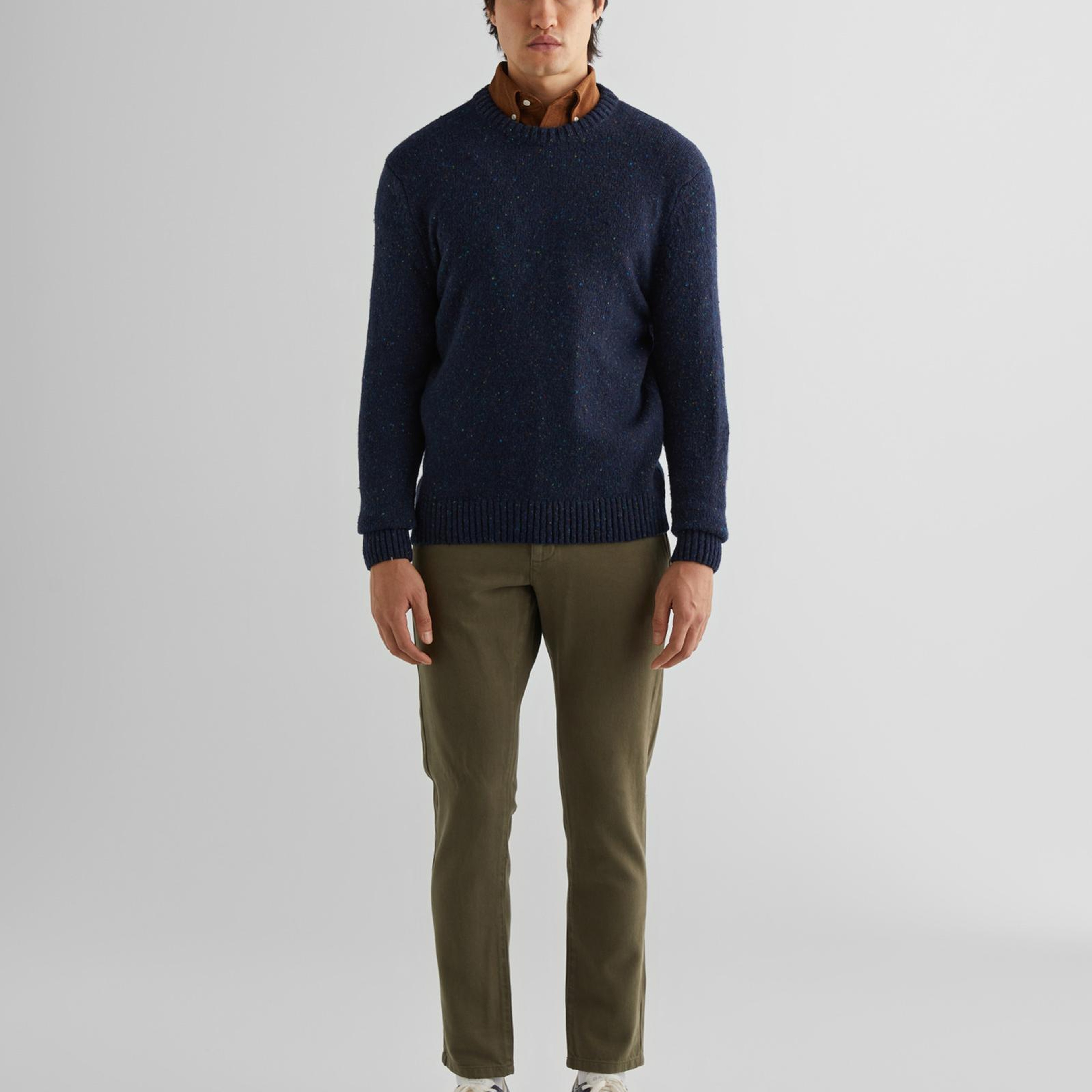 GANT Erkek Lacivert Regular Fit Bisiklet Yaka Kazak