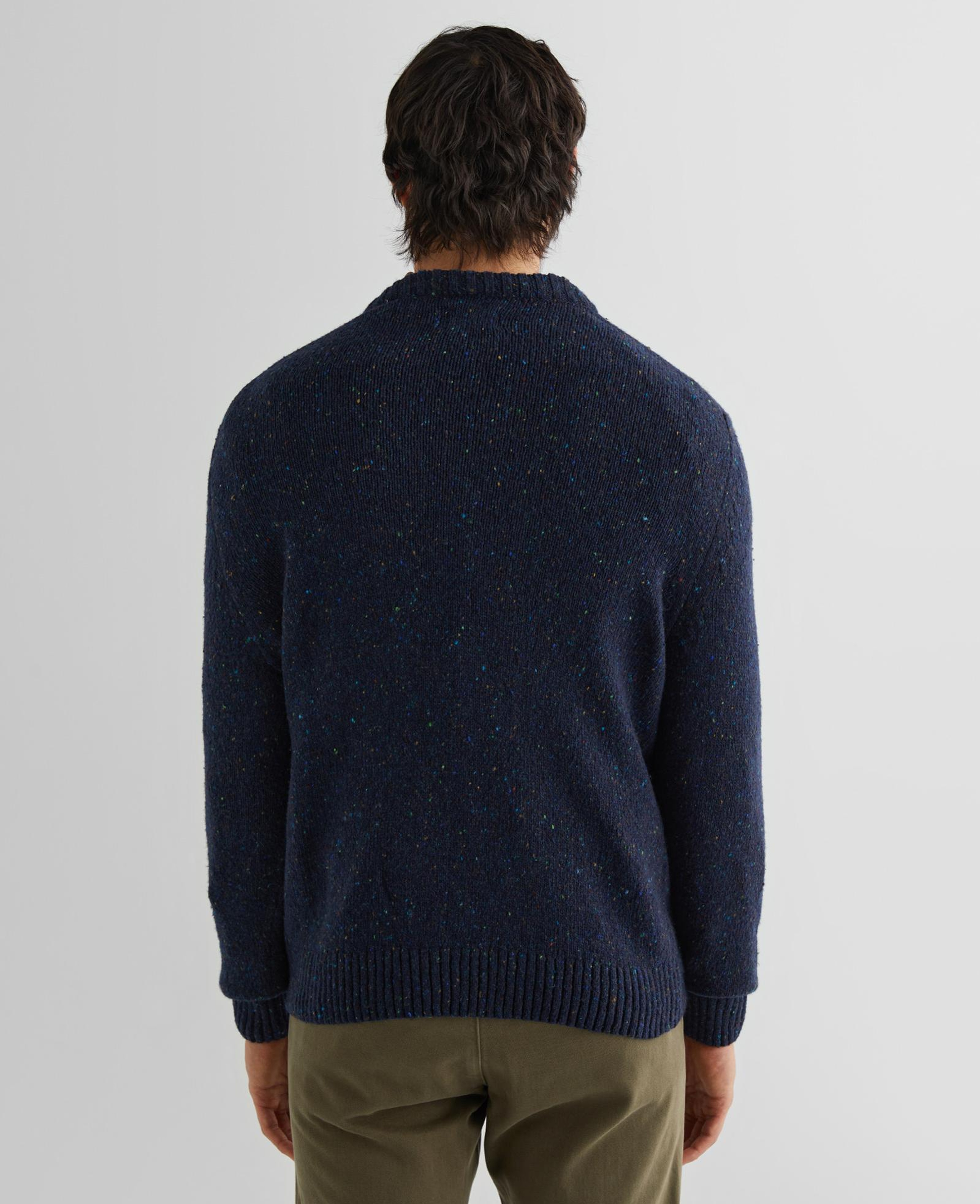 GANT Erkek Lacivert Regular Fit Bisiklet Yaka Kazak