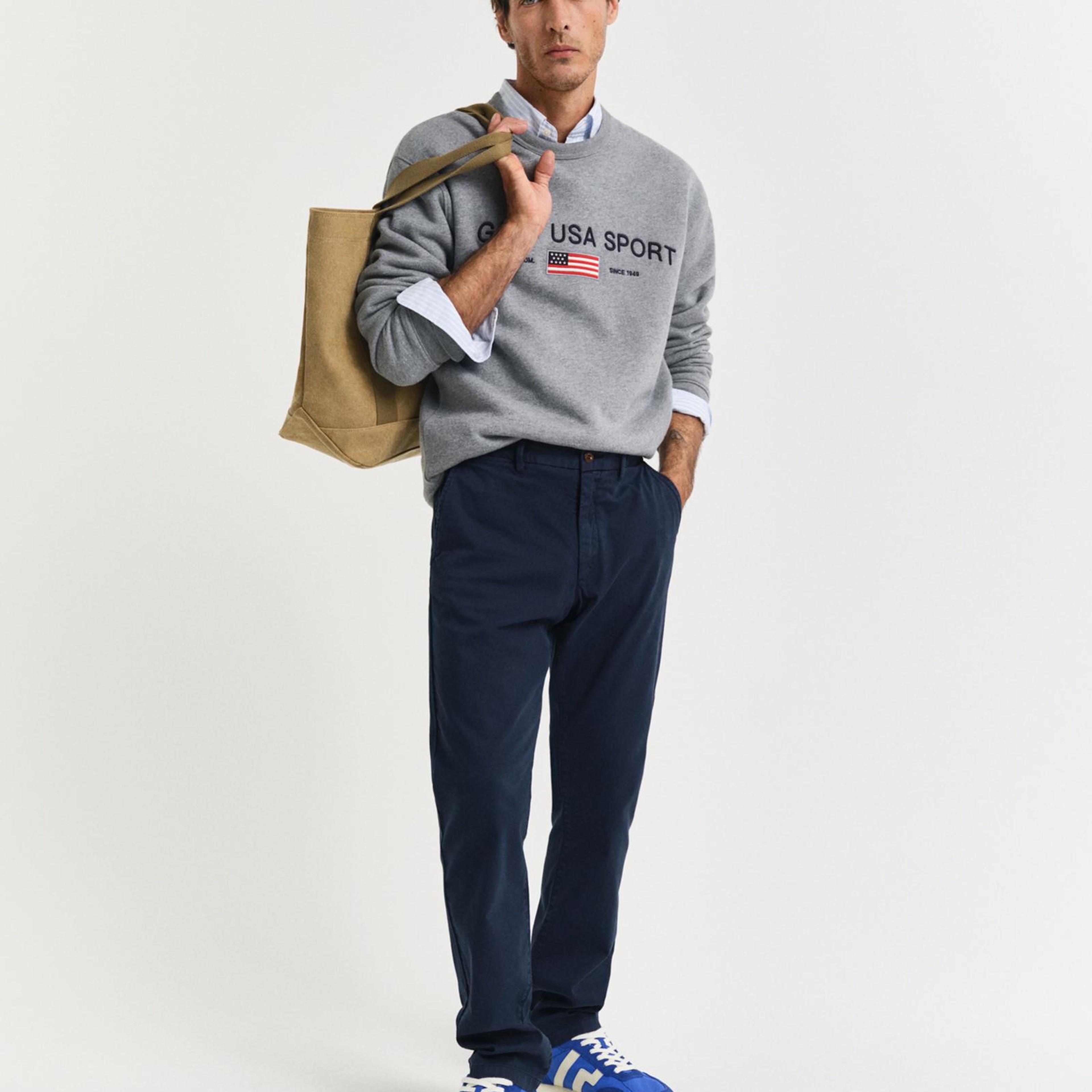 GANT Erkek Lacivert Slim Fit Pantolon